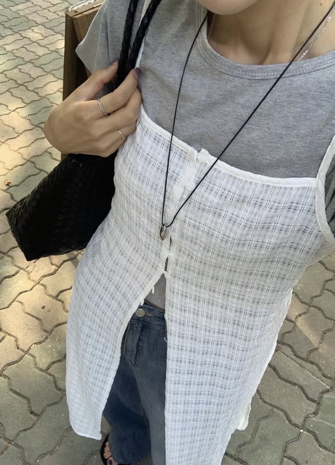 🇰🇷韓國女裝 | Check sleeveless 
