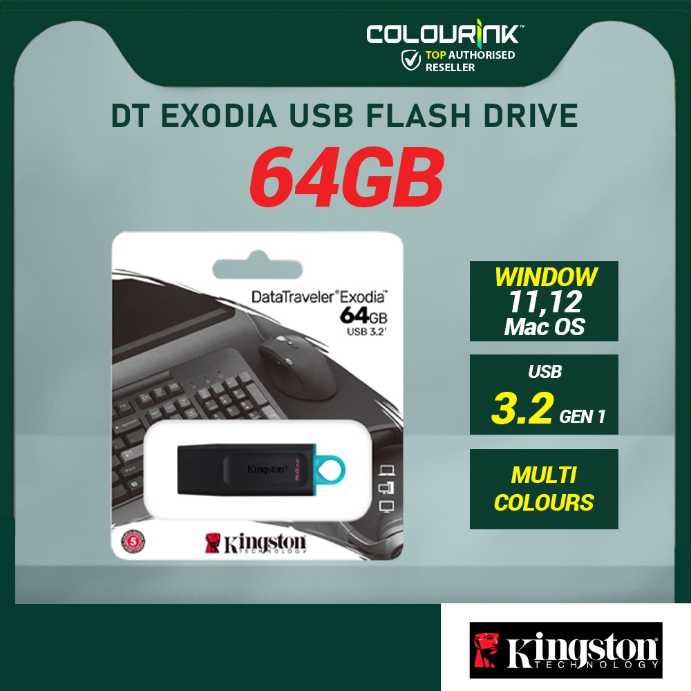Kingston Pendrive DataTraveler Exodia DTX USB 3.2 Flash Drive Thumb Drive Pendrive (128GB / 64GB / 32GB)