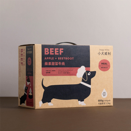 小犬威利｜無穀主食系列 - 蘋果甜菜牛肉熟食凍乾