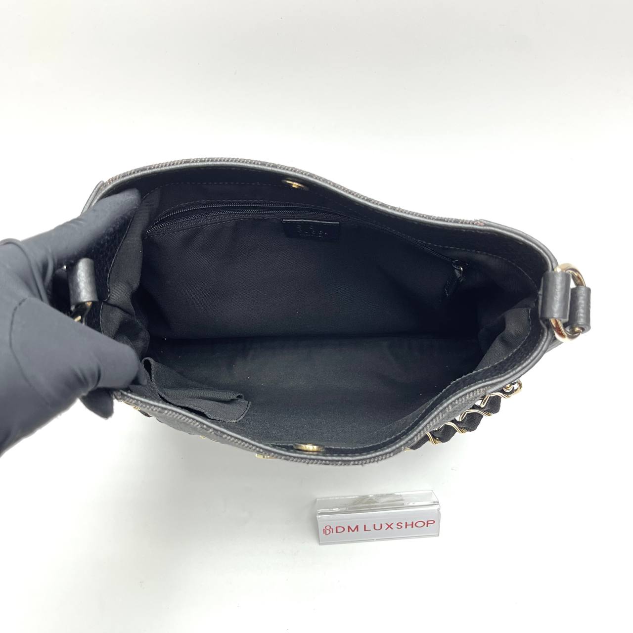 Gucci GG Denim Chain Shoulder Bag