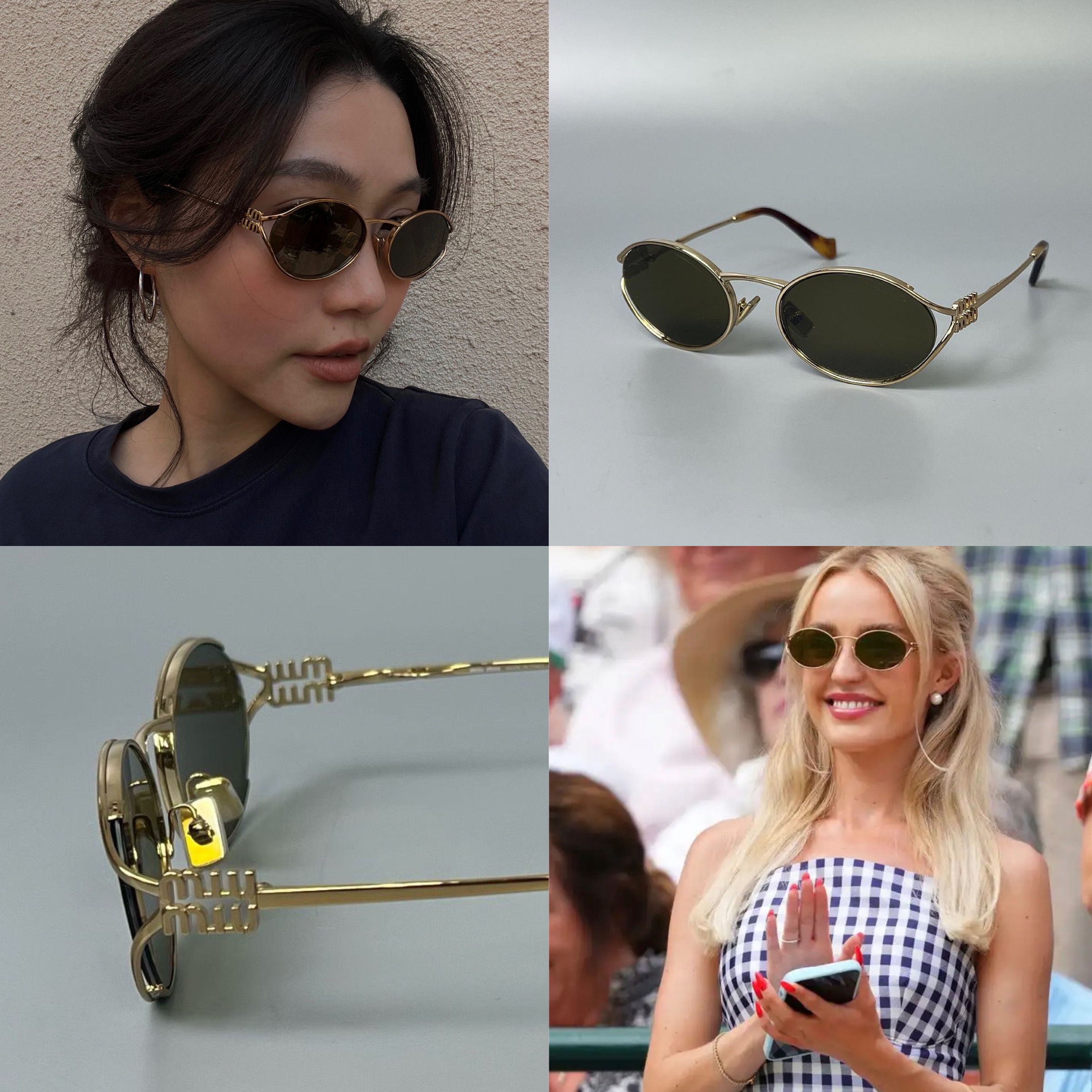 現貨優惠✨好價🍒MIUMIU 金屬框太陽眼鏡