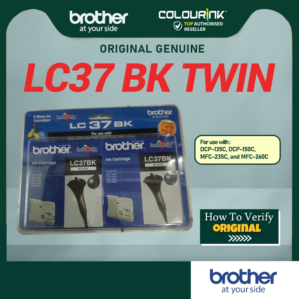 Brother Original LC-37 Twin Black Ink Cartridge