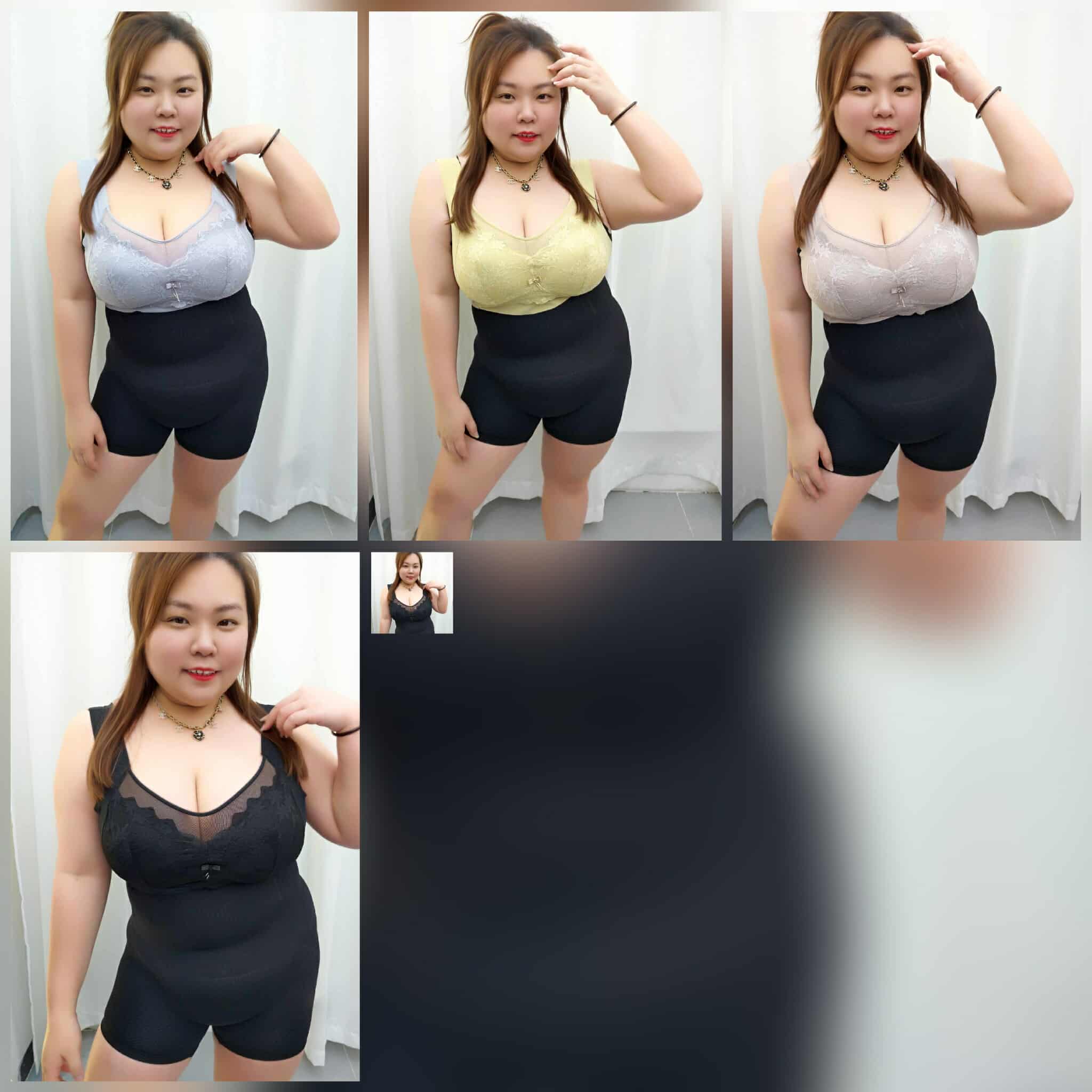 TW#3268 蕾丝拼网纱冰丝内衣