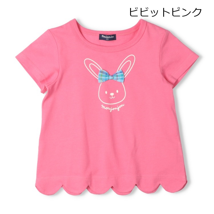 🆕【⭐訂購⭐】🇯🇵 日本直送 🌀🇯🇵 日本直送🇯🇵 兔仔 / 貓咪 蝴蝶結 扇形下擺 短袖Tee［2款選］🌀 [ELCA-0116][260413]