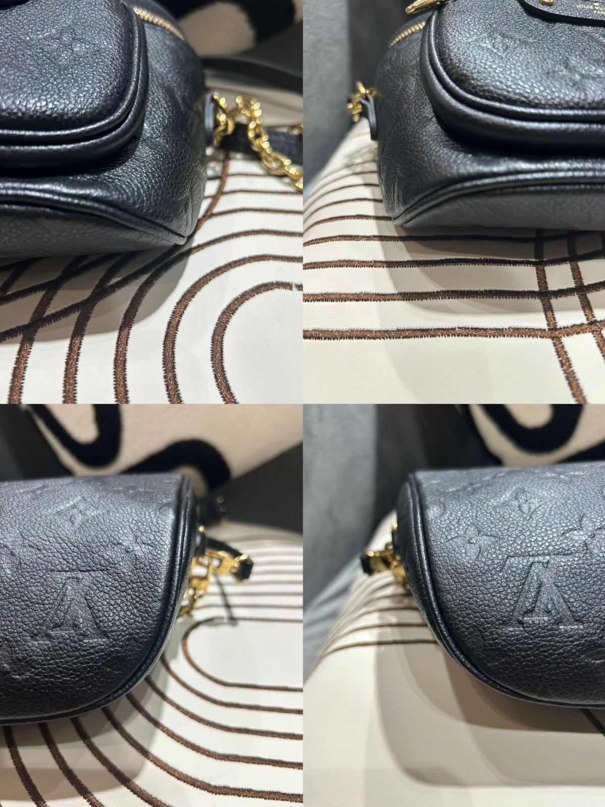 Lv Mini Bumbag Shoulder Bag 黑色M46917 Black Calfskin Monogram Empreinte 100%Authentic 99%new✅ dust bag  