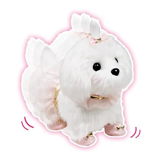 韓國可愛白色小狗公仔 模仿飼養小狗寵物狗 狗仔公仔玩具  #聖誕禮物 #小朋友禮物 #兒童生日禮物 #兒童交換禮物 #兒童新年禮物