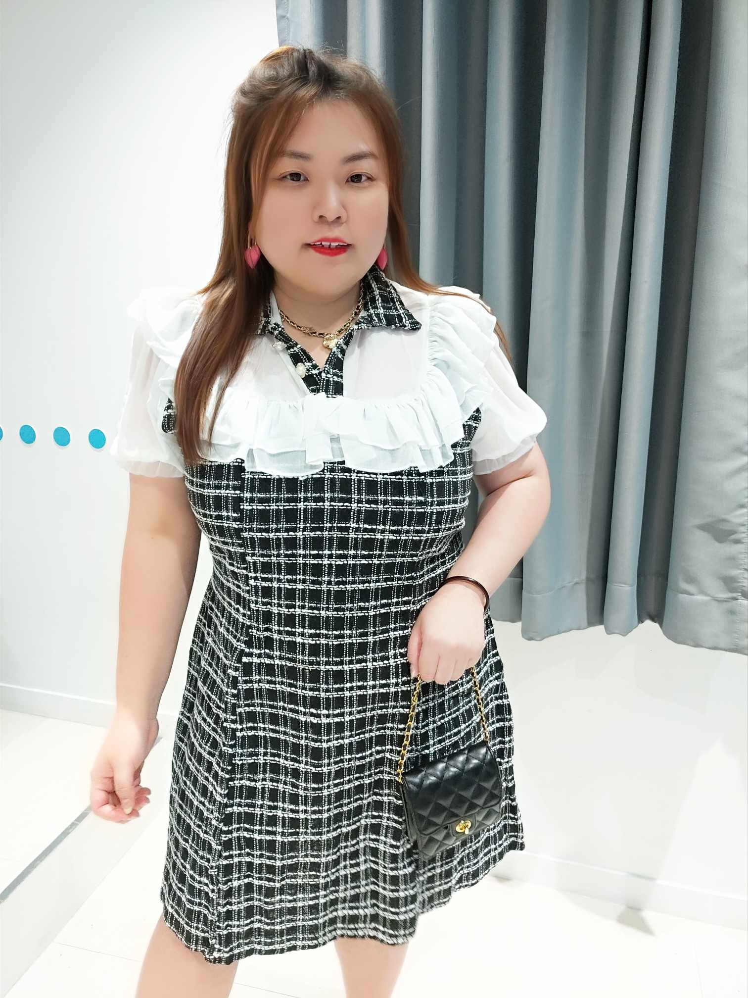 DSE16 层叠领设计小香风洋装