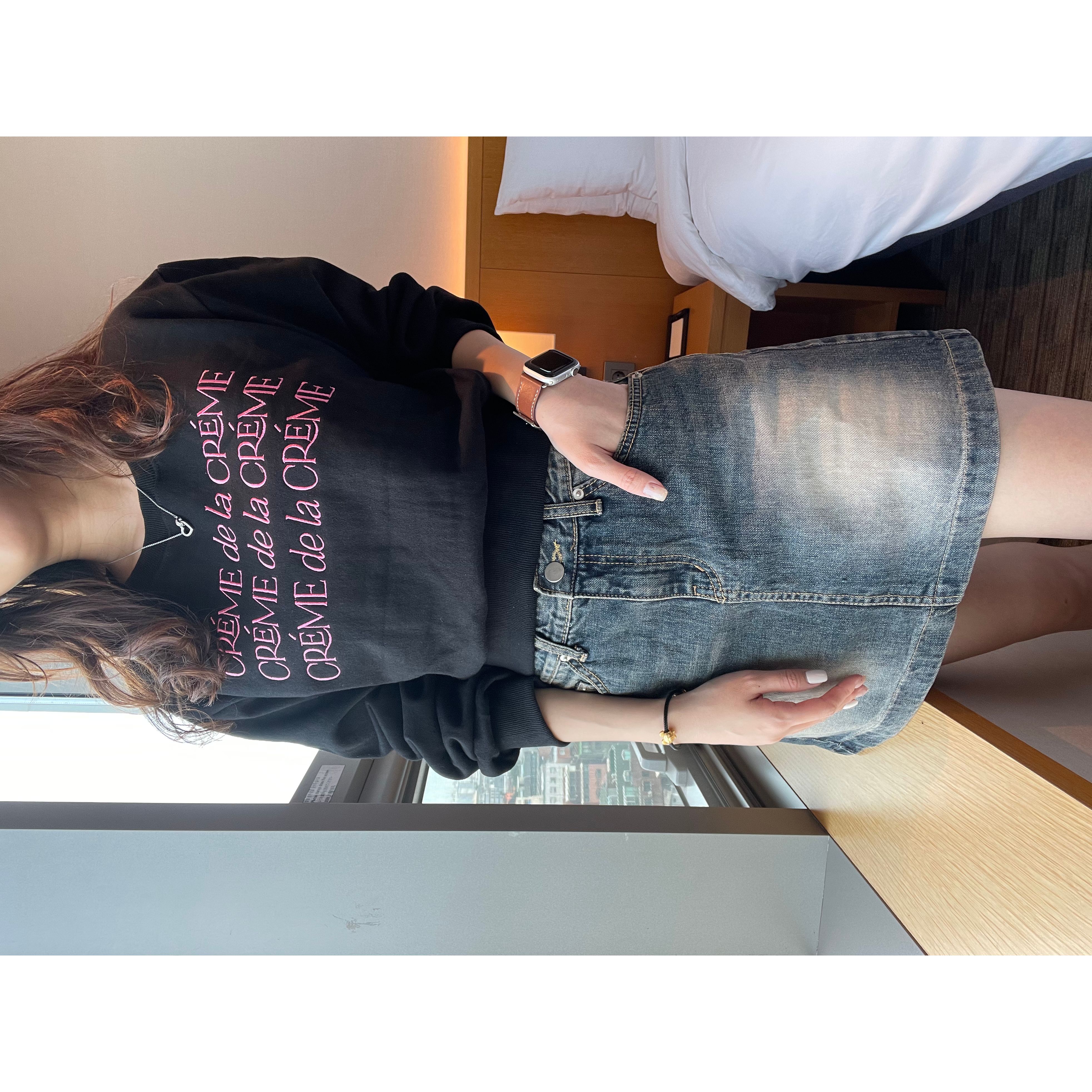 特價繡字拼色衛衣