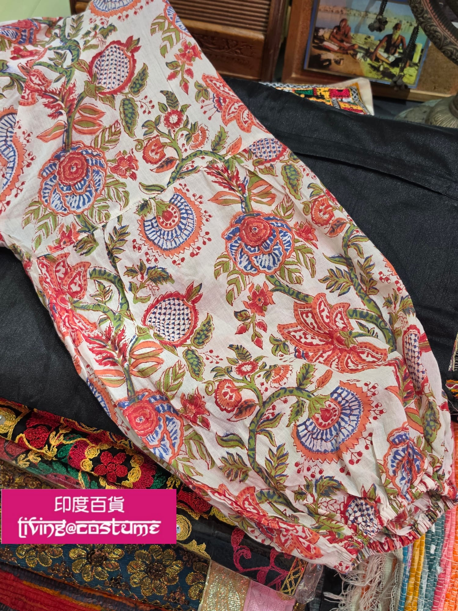 印度木刻印花純綿上衣