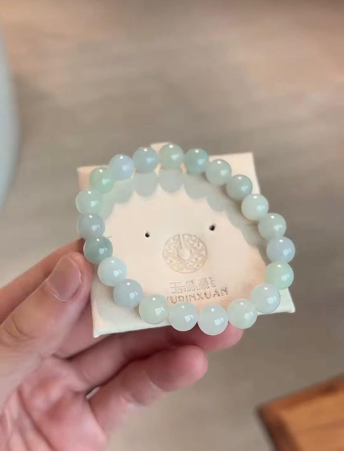 馬卡龍糖果色翡翠手串