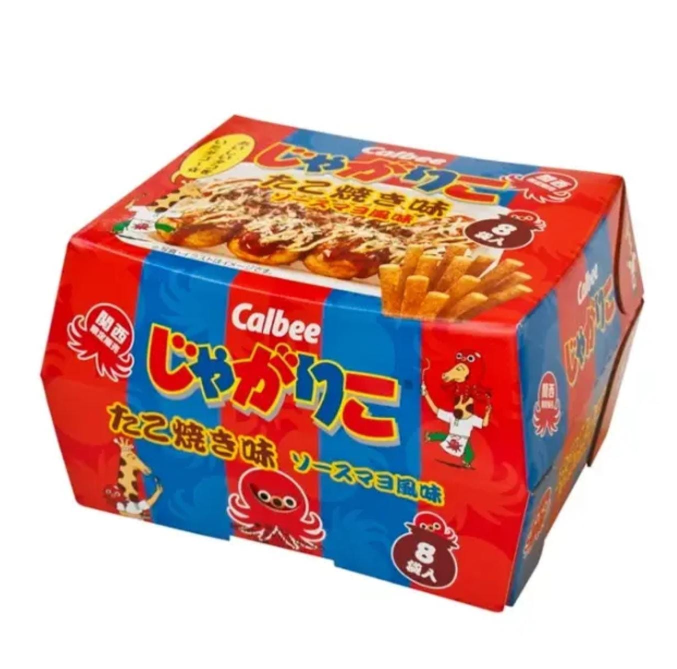 Calbee Jagarico 關西限定章魚燒醬美乃滋風味薯條 8袋入