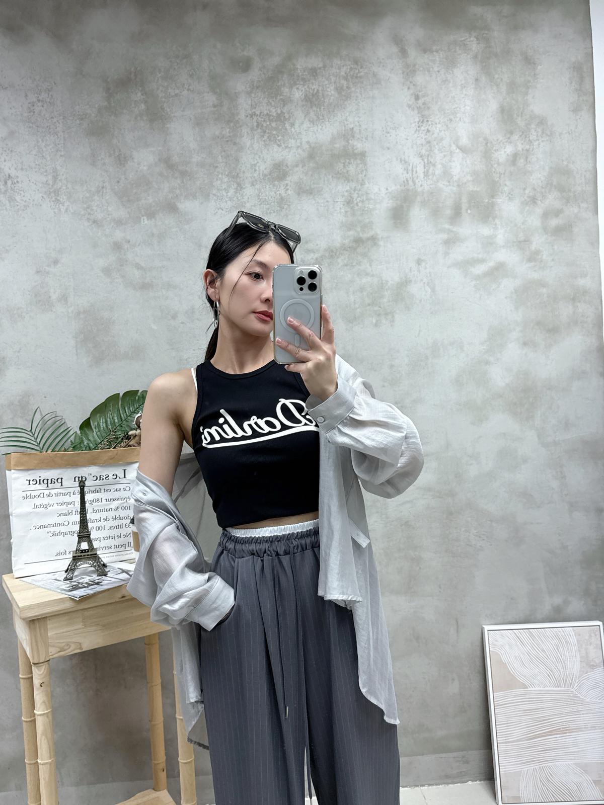 G01 拼色腰條子休閑褲