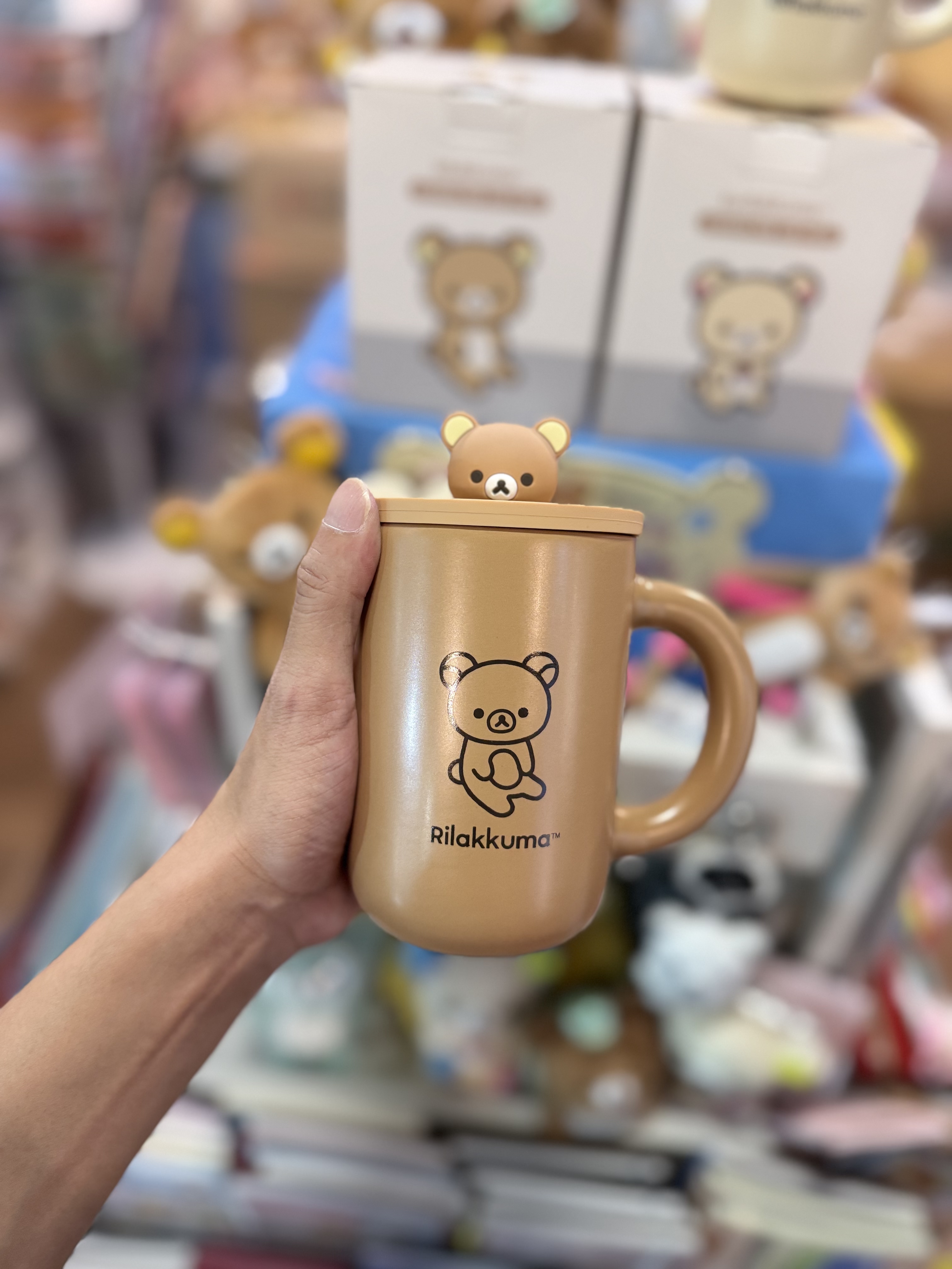 《現貨》全新韓國限定 Rilakkuma連蓋陶瓷杯