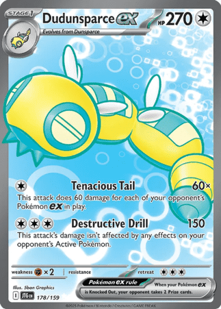 Pokemon TCG Journey Together - Dudunsparce EX-178/159