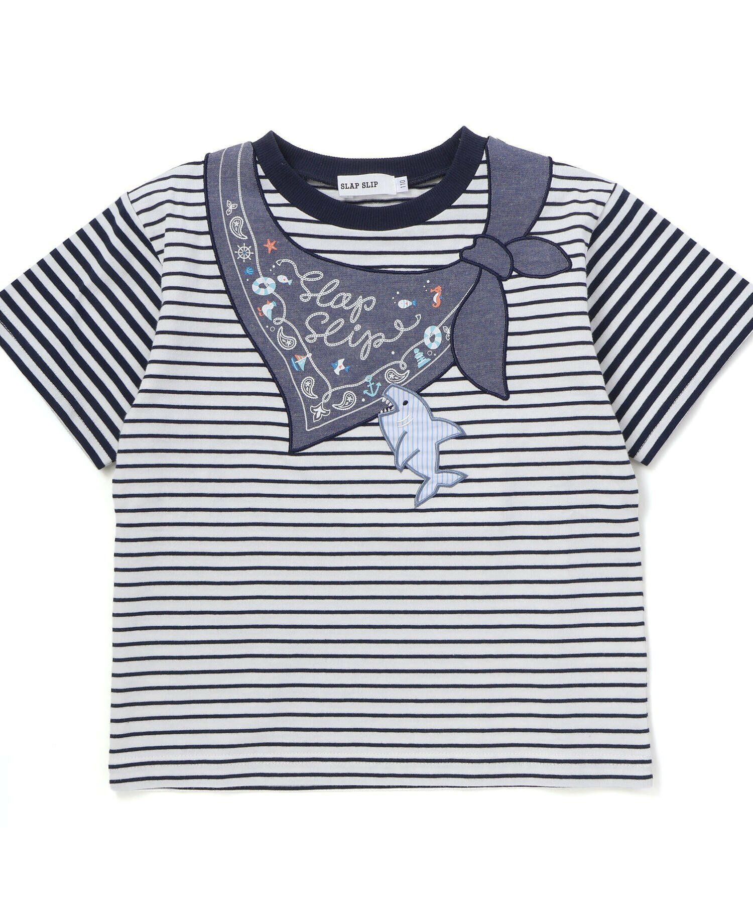 🆕【⭐訂購⭐】🌀 🇯🇵 日本直送 水手領造型 刺繡 橫間 短袖T恤［2款選］🌀 [ELDA-0195][260521]