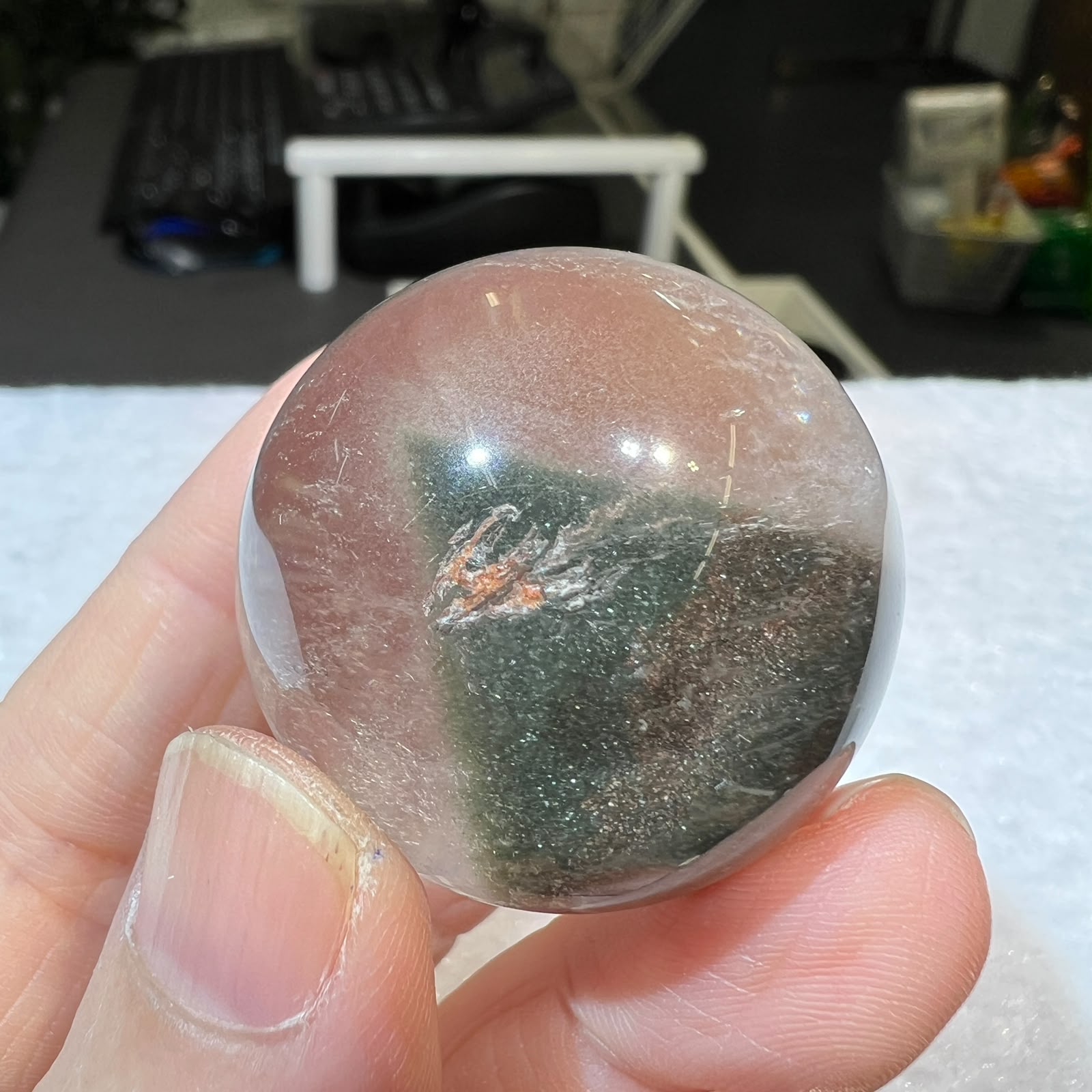 綠幽靈球 3.2cm+/- (不連座)#CA0064