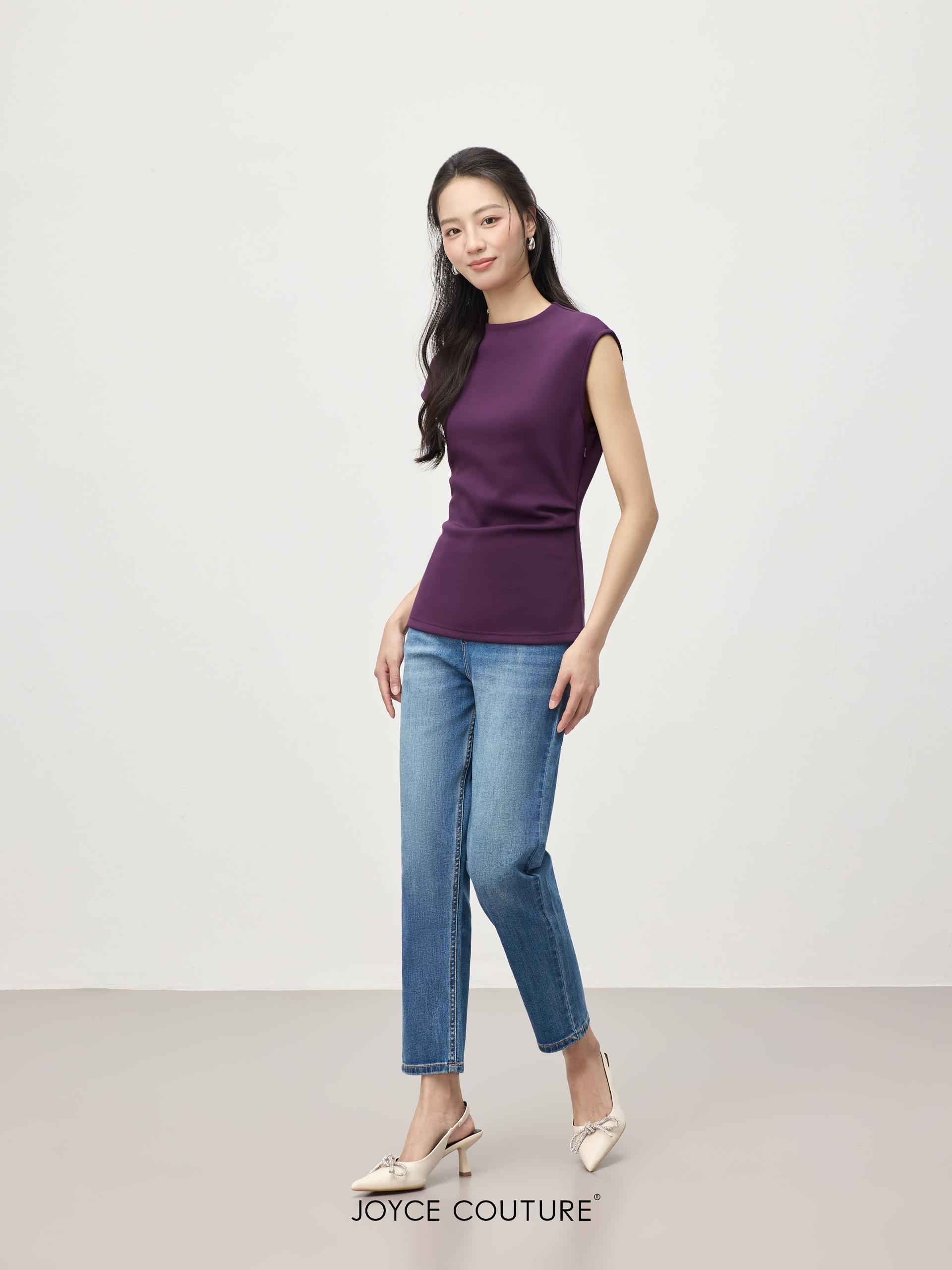 无袖不对称上衣 T0070