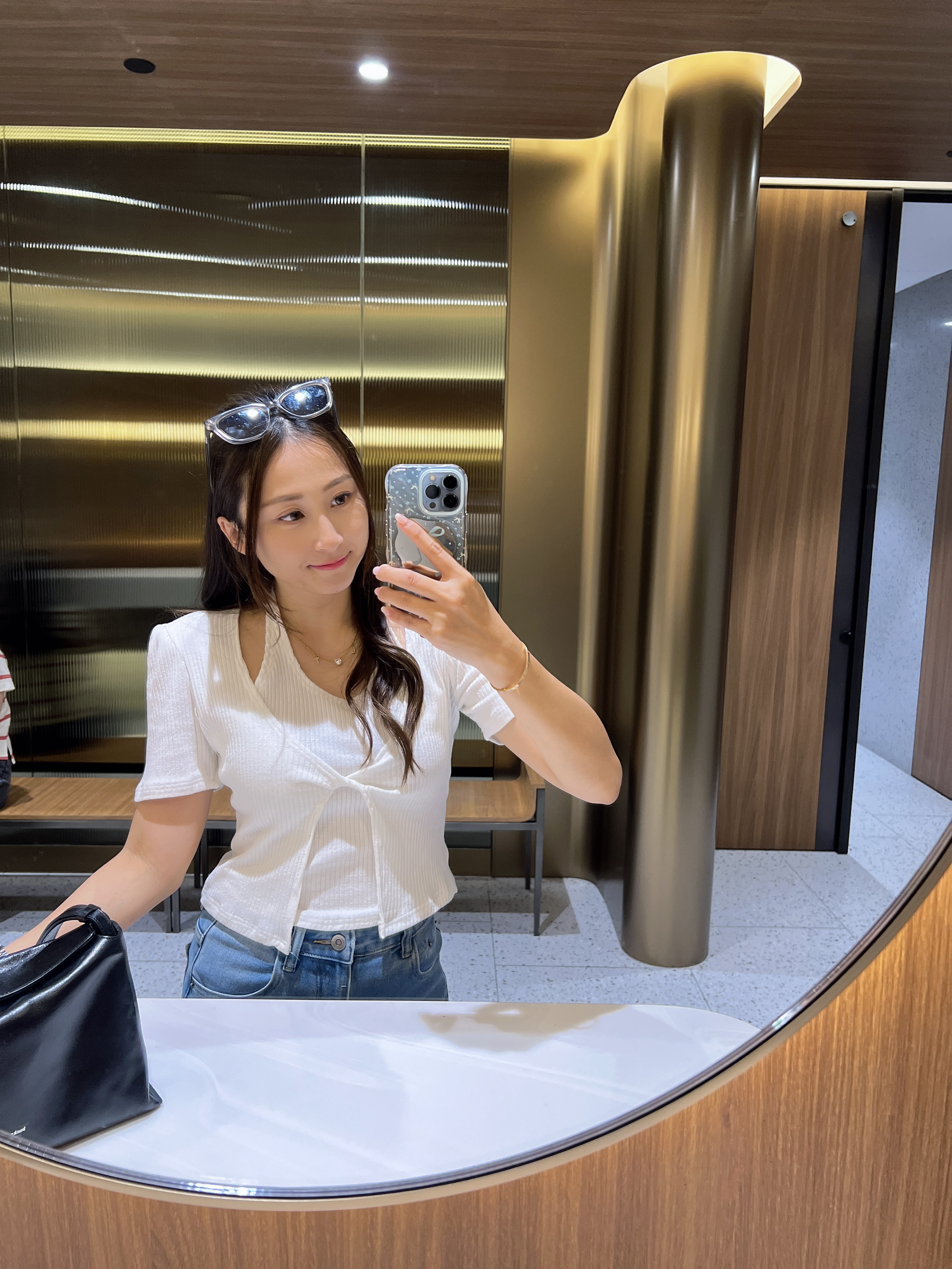 《預購》KR🇰🇷 掛頸扭結假兩件Top- 白色