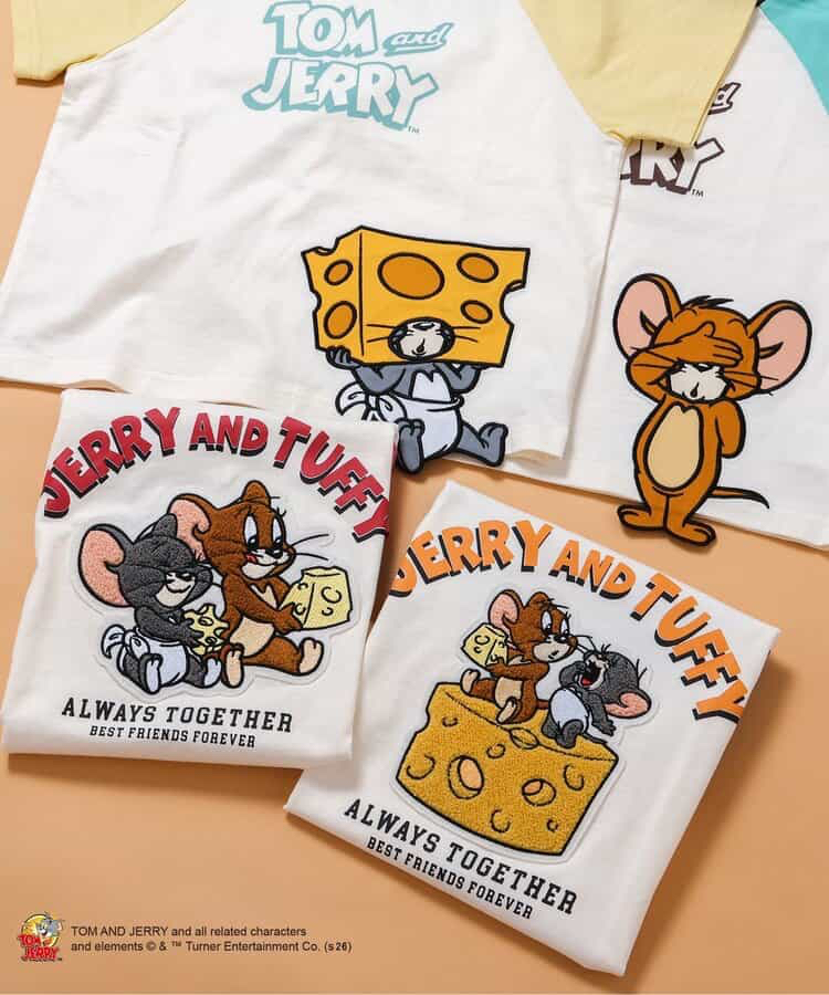 🇯🇵預訂 日本直送🇯🇵Apres les cours x Tom & Jerry系列四色人物刺繡貼花拼色短袖T恤