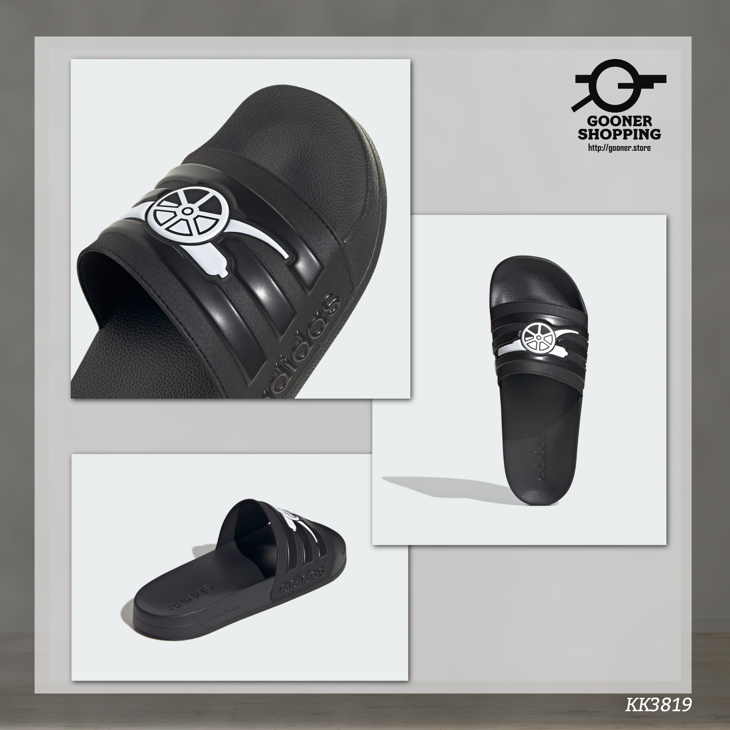 阿仙奴25/26黑色拖鞋