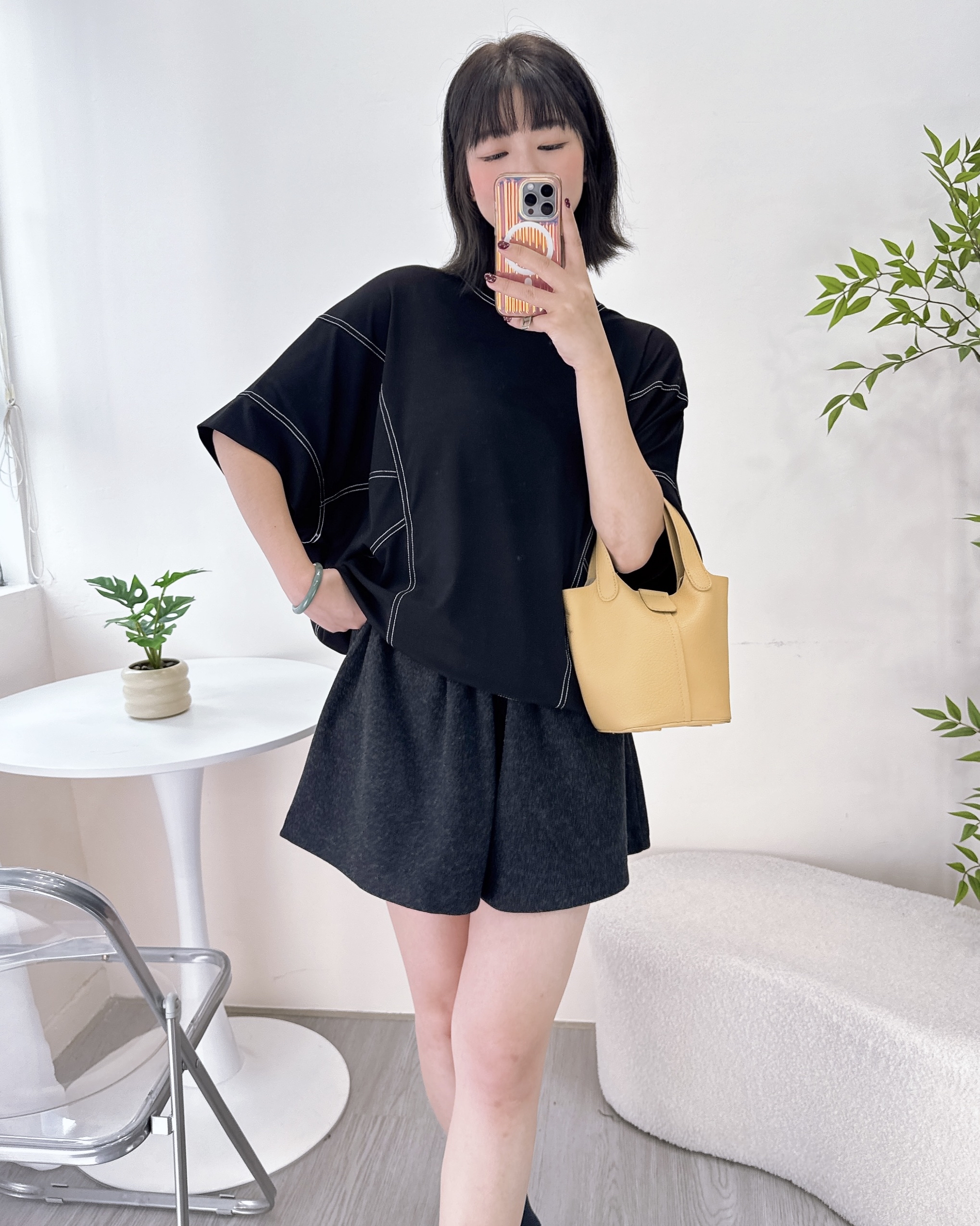 車明線蝙蝠袖棉料上衣 3色