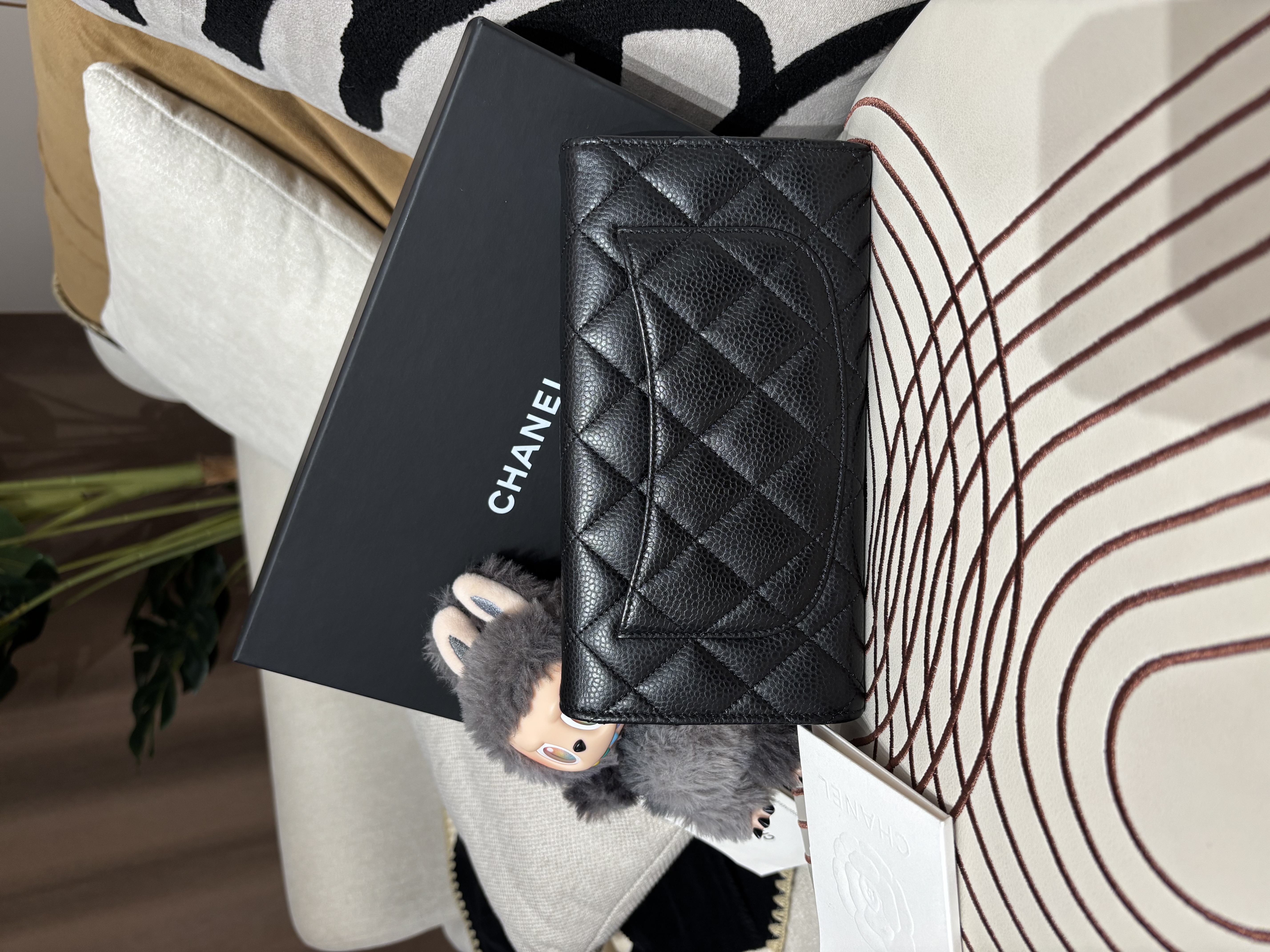 Chanel classic wallet 黑色荔枝牛皮經典長銀包金扣,100%Authentic, 未使用品unused ✅專門店收據✅晶片✅塵袋✅盒 