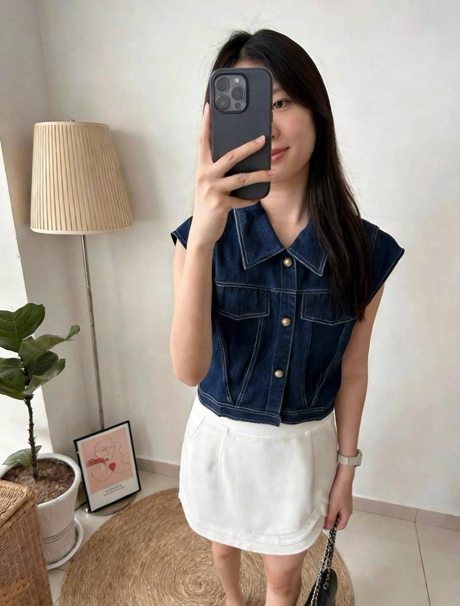 T4054 Cape Sleeve Denim Top - 3 Colors 