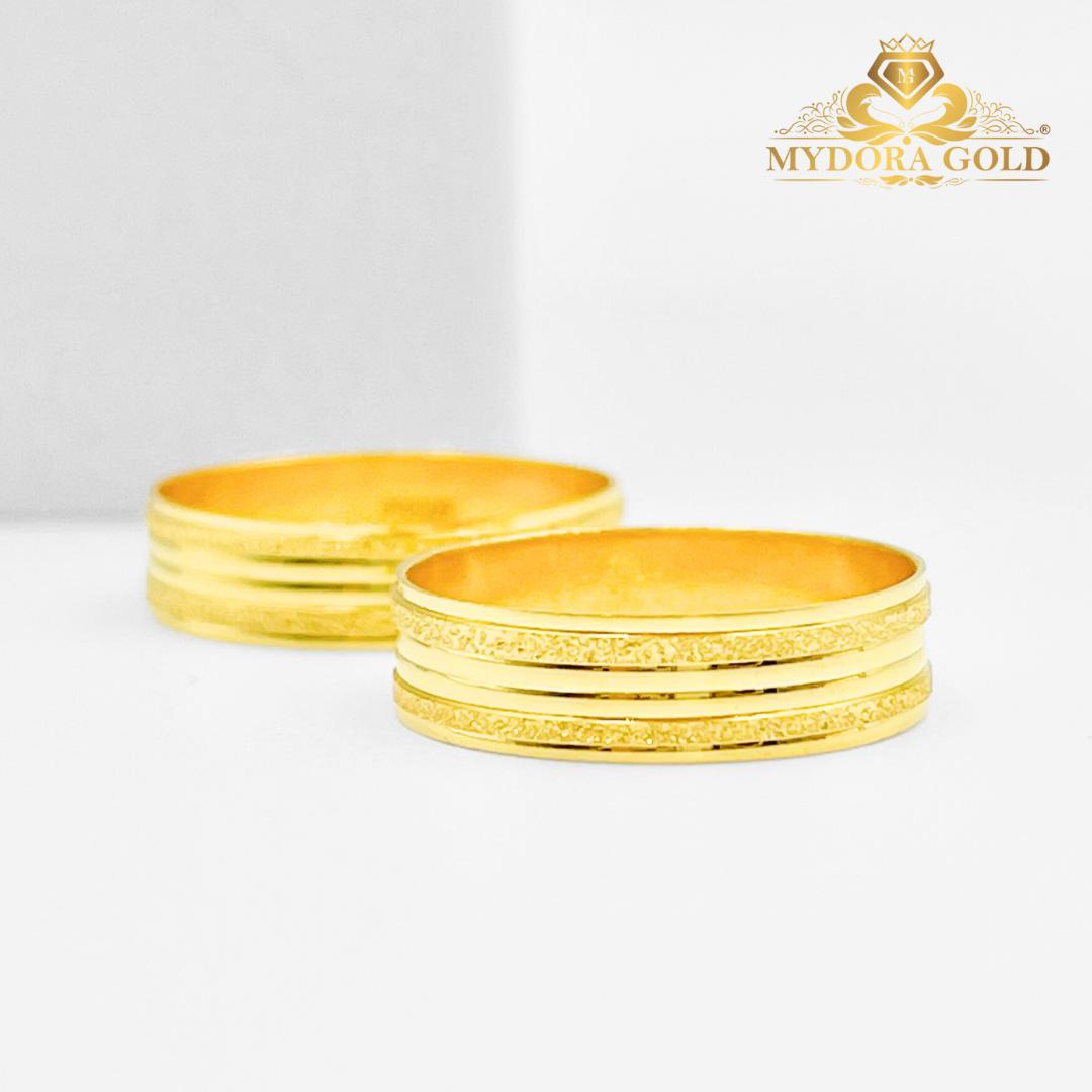 MYDORA Cincin Belah Rotan Double Pasir Liner l EMAS916/22K