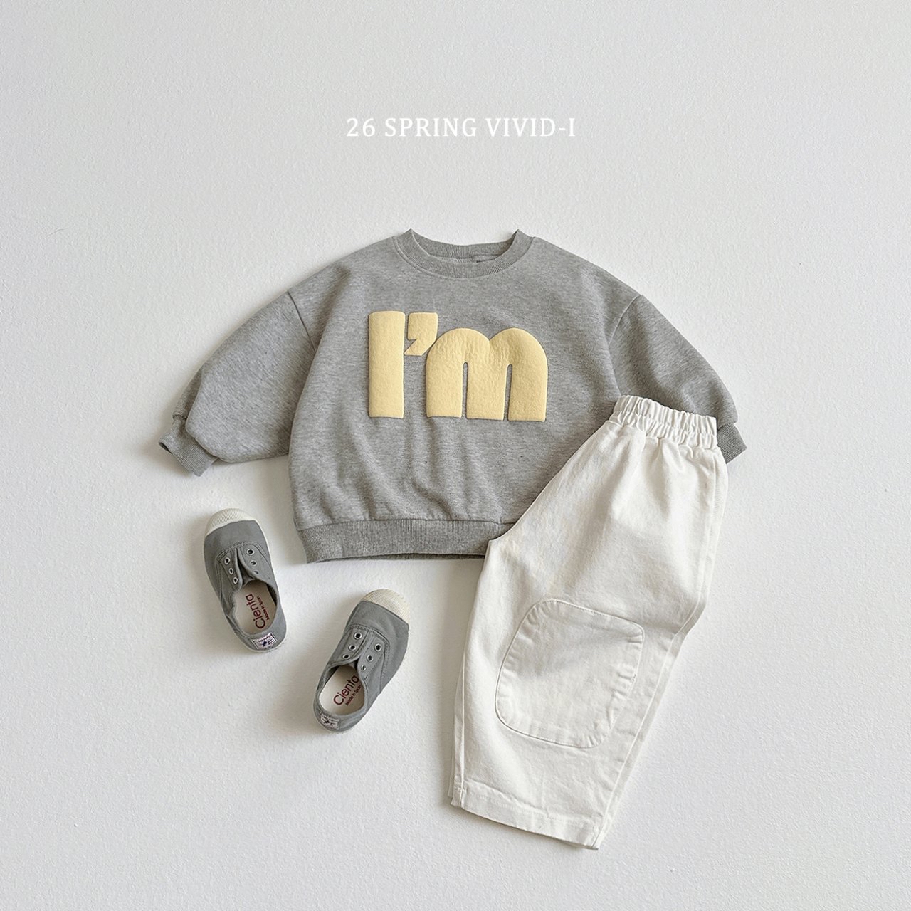 🌸預訂 韓國直送🌸🇰🇷VIVIDI三色立體字母印花寬鬆衛衣