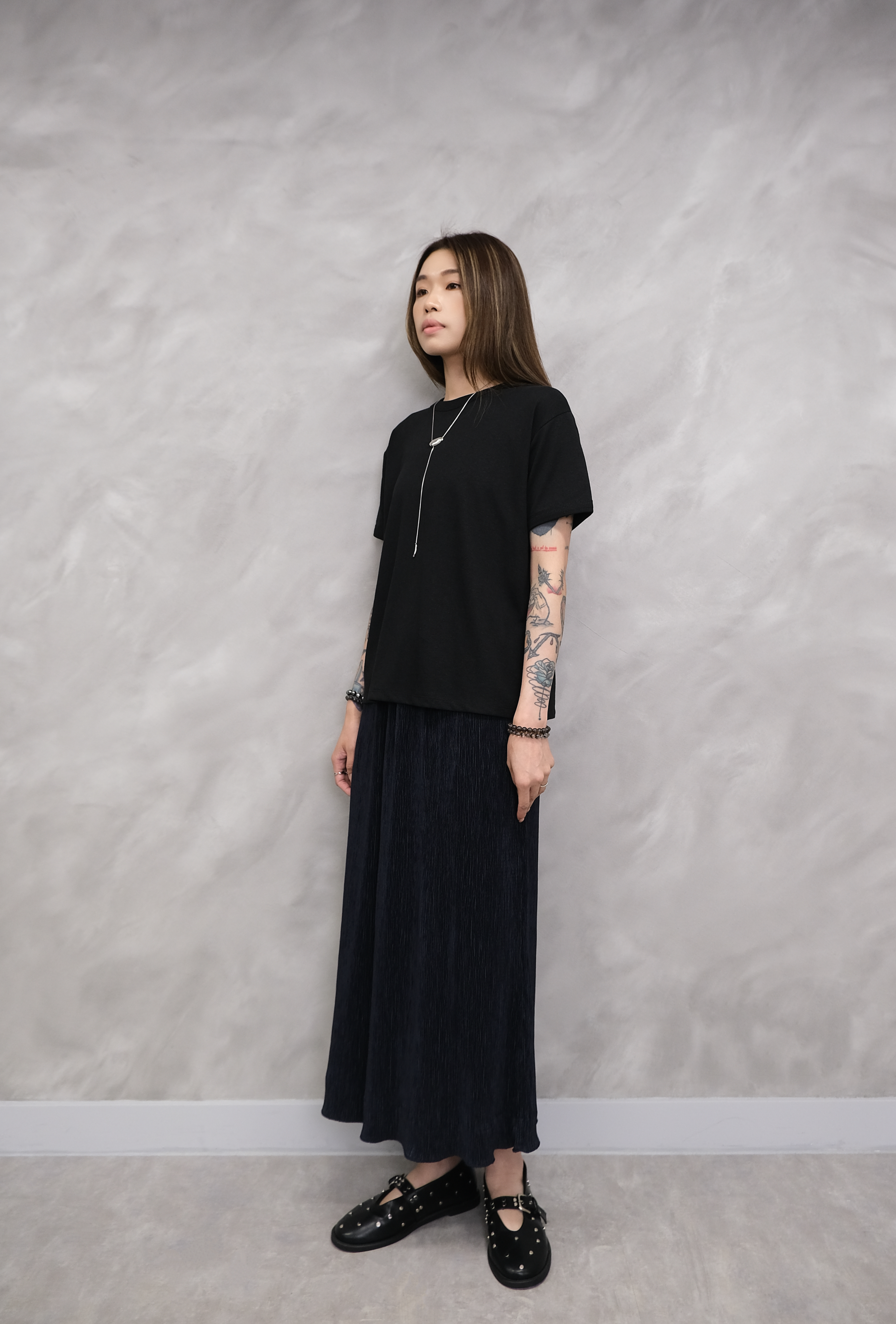 Linen basic tee #top139