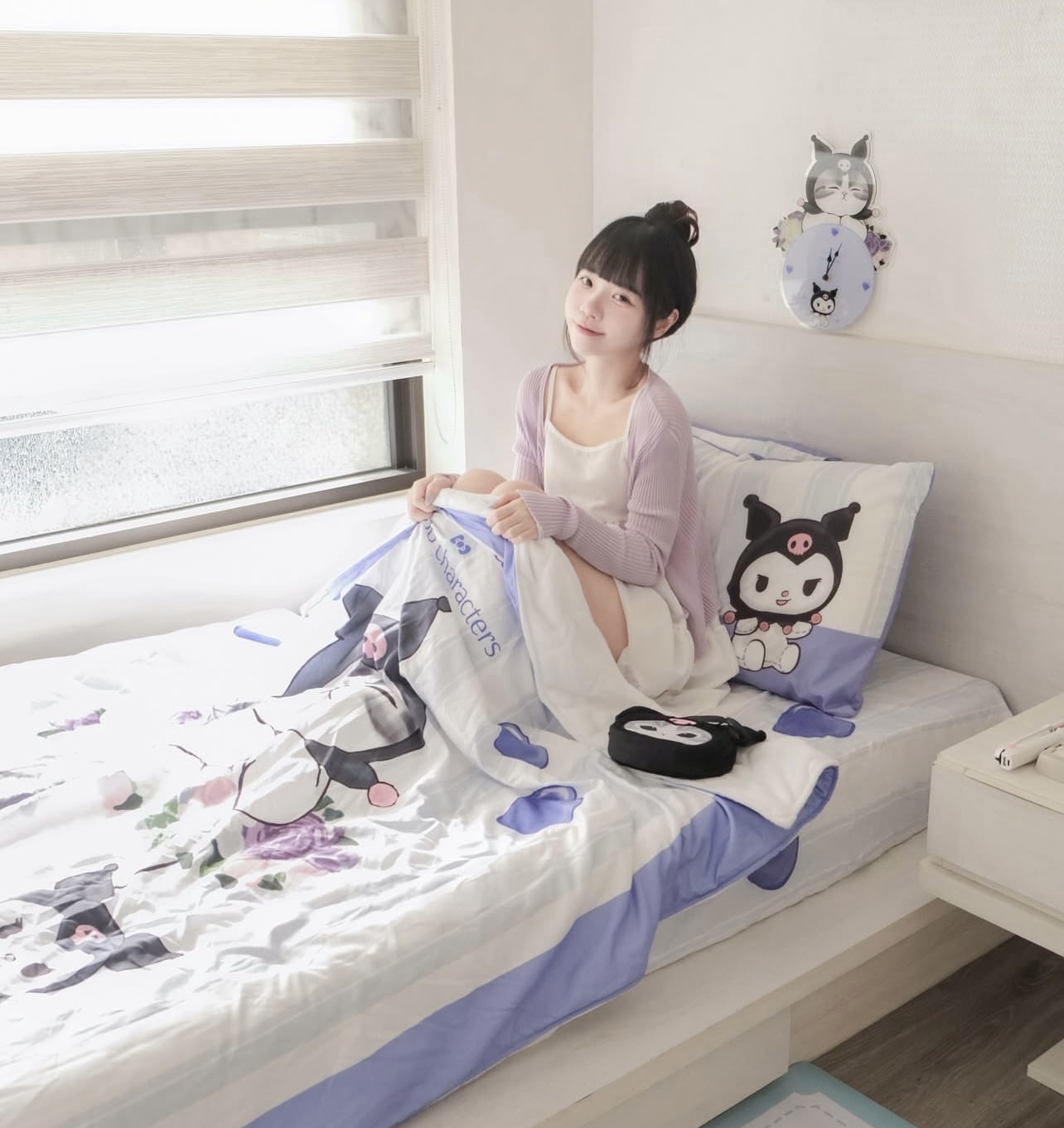 🇹🇼台灣超商限定 Mofusand x Kuromi 法蘭絨柔纖暖被