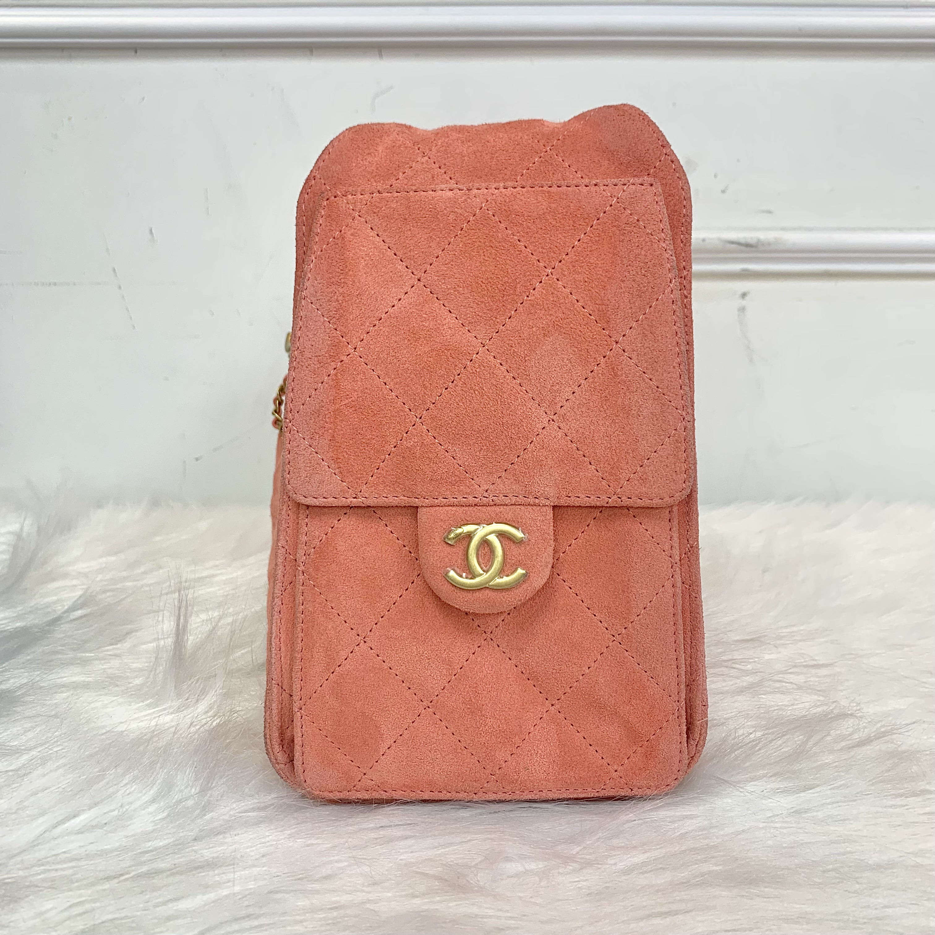 FullSet有正單✨Chanel25bag 小號麂皮粉紅色