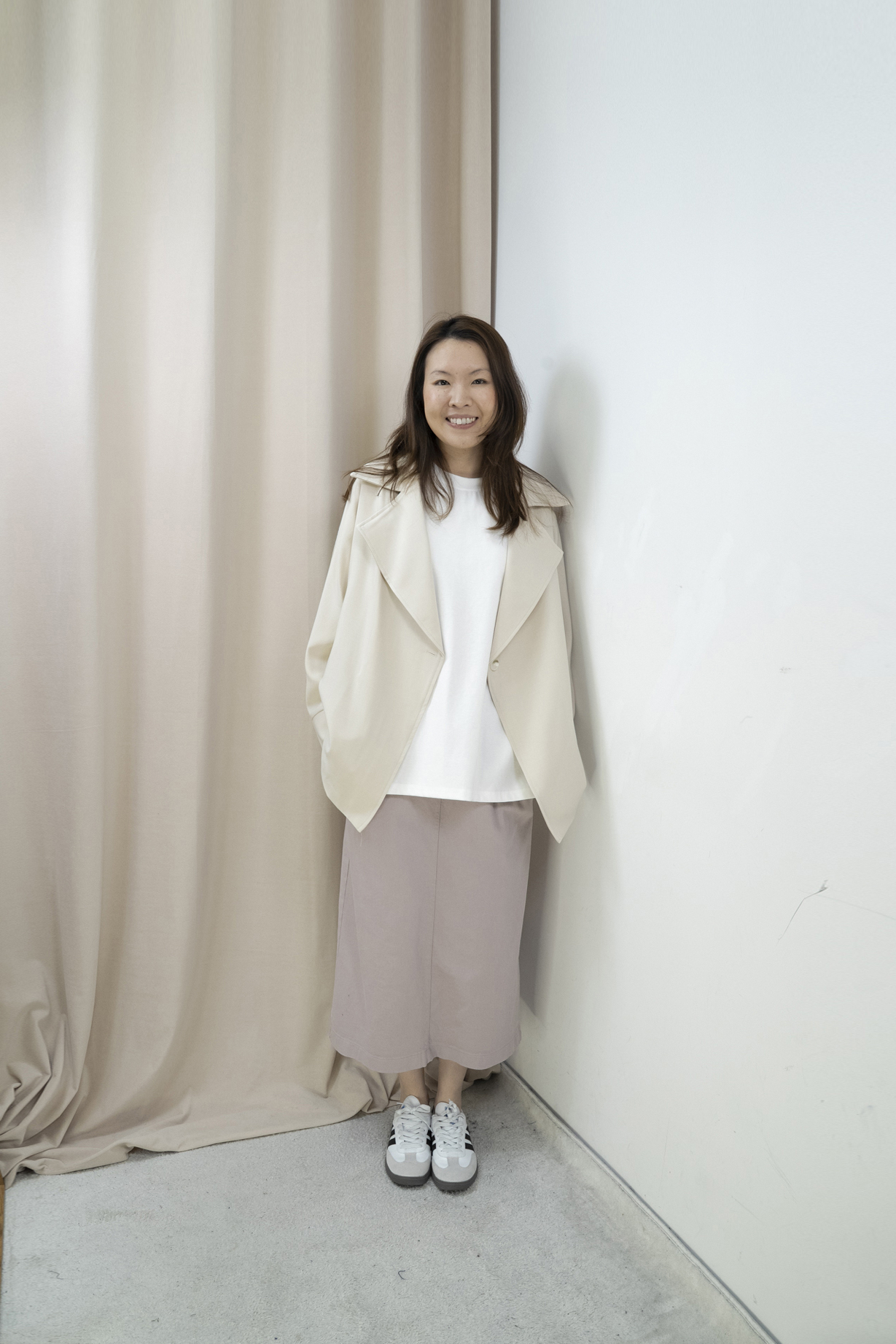 推薦！Smart Causal 必備大翻領西外（米杏色）