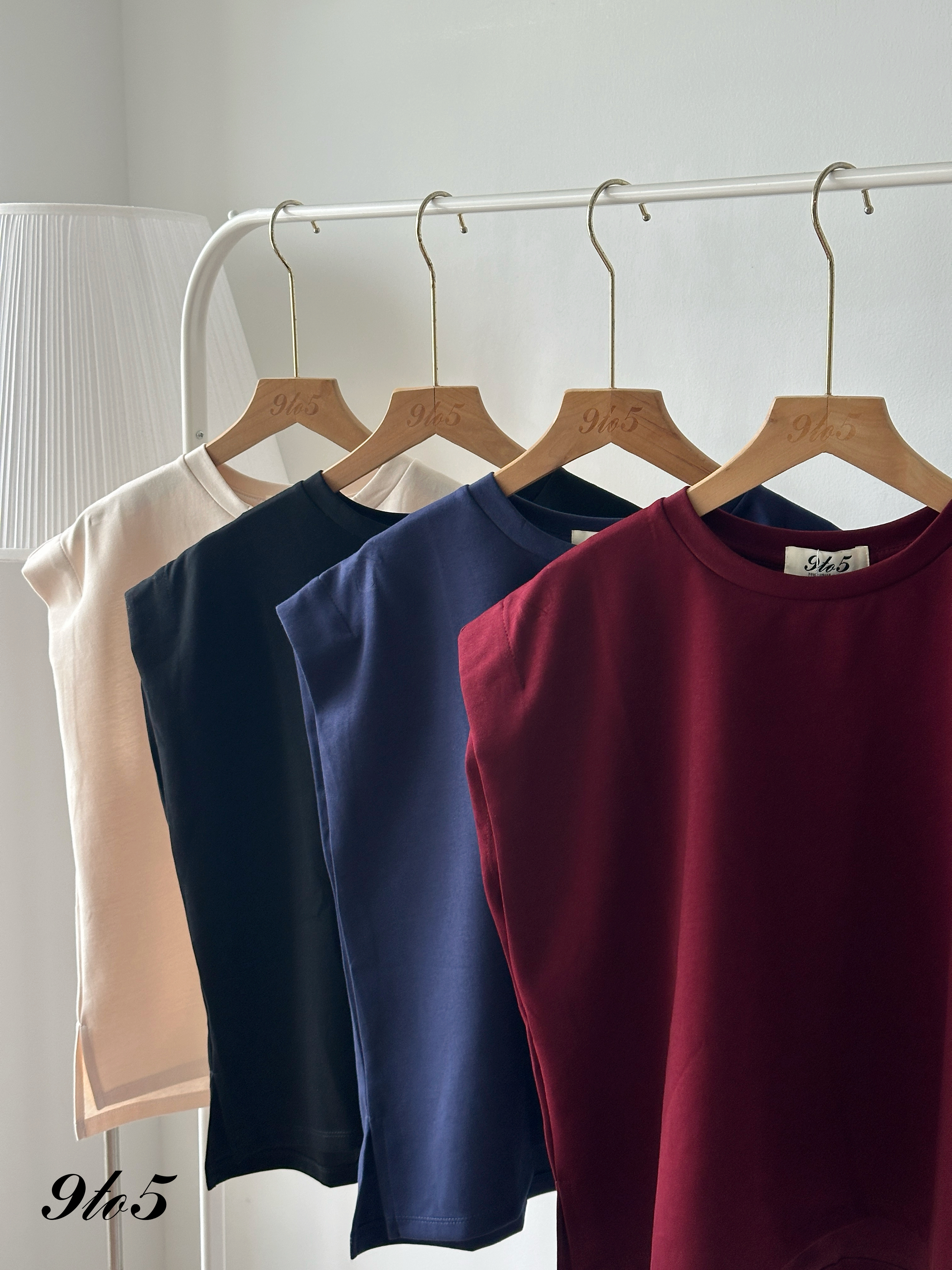 T4419 Cape Sleeve Oversized Plain Tee - 4 Colors 