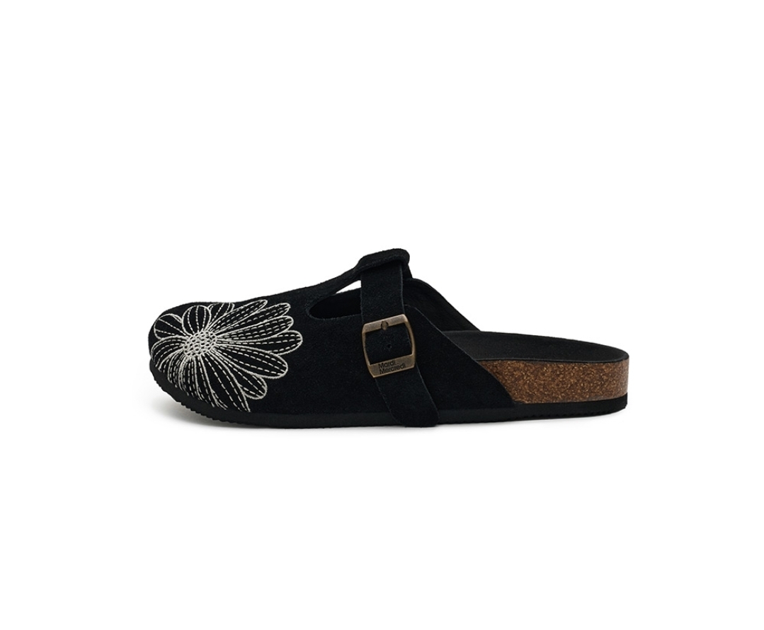 Mardi Mercredi Classique T-Strap Suede Mule 🌿