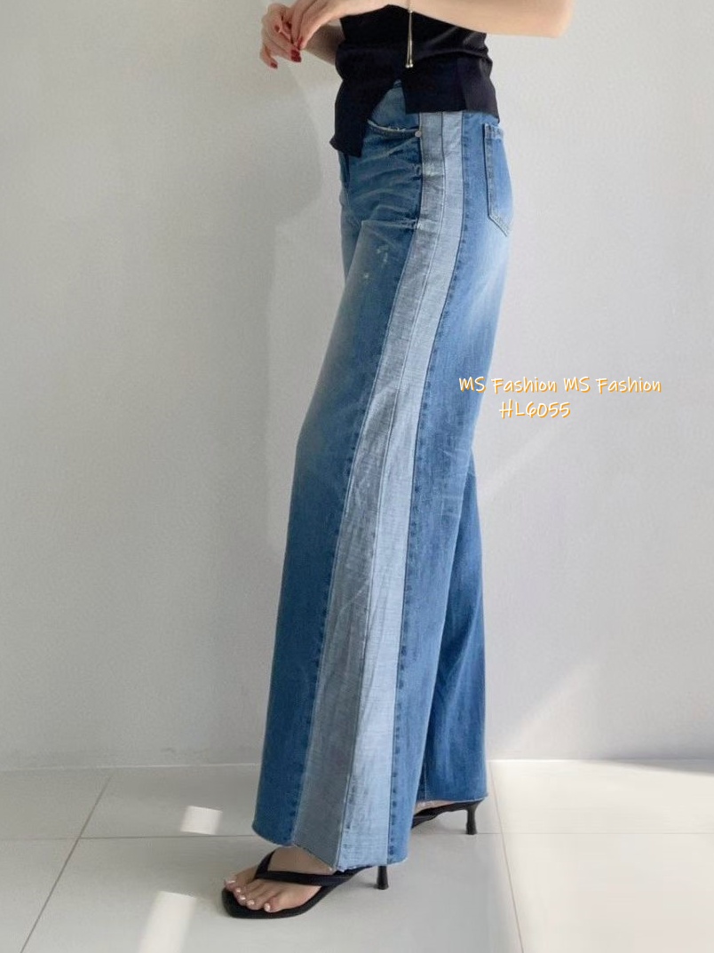 HL6055 韓國🌼Howluk拼色闊筒微喇叭牛