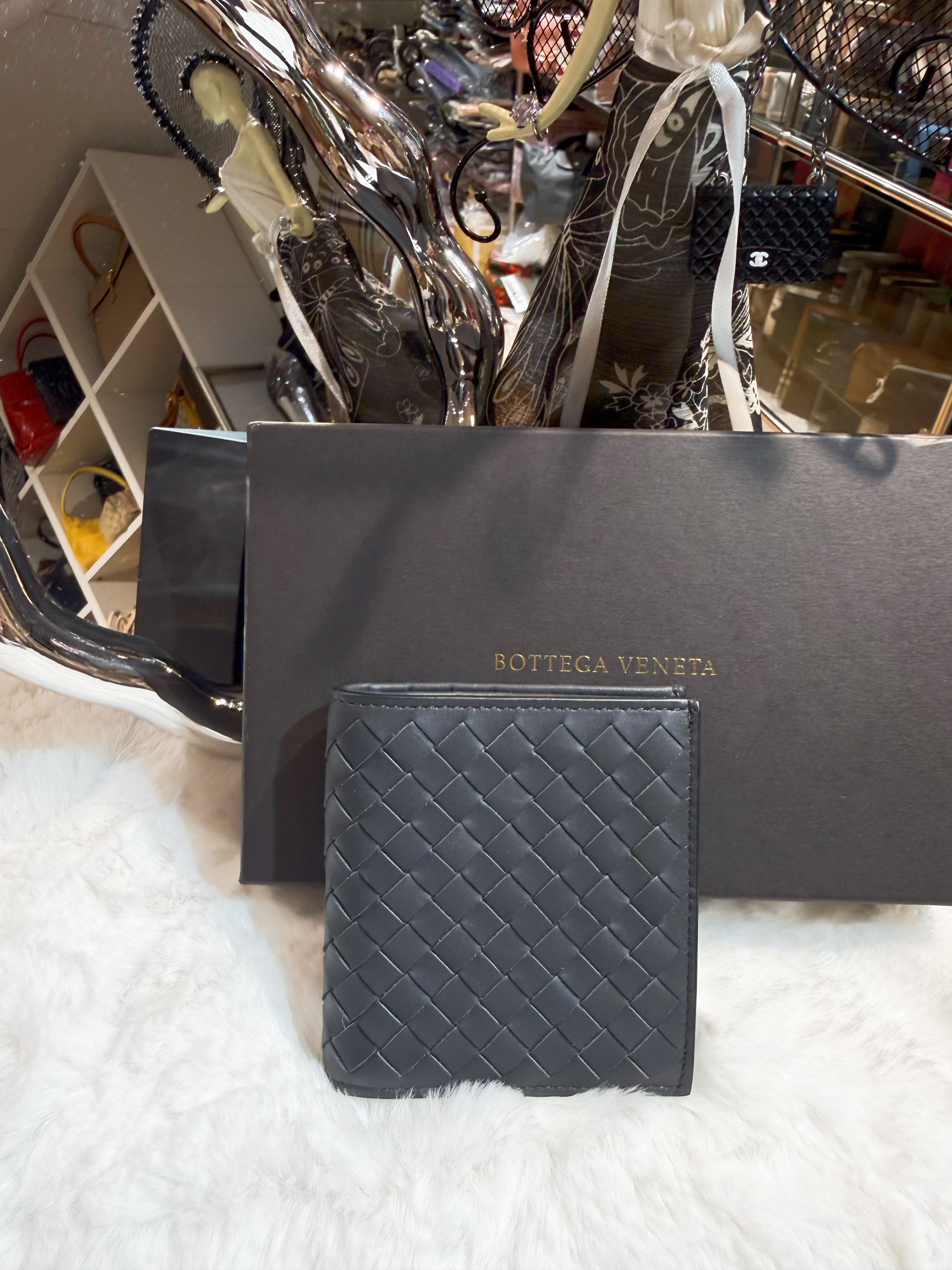 BV bi fold wallet 6cc/dark navy