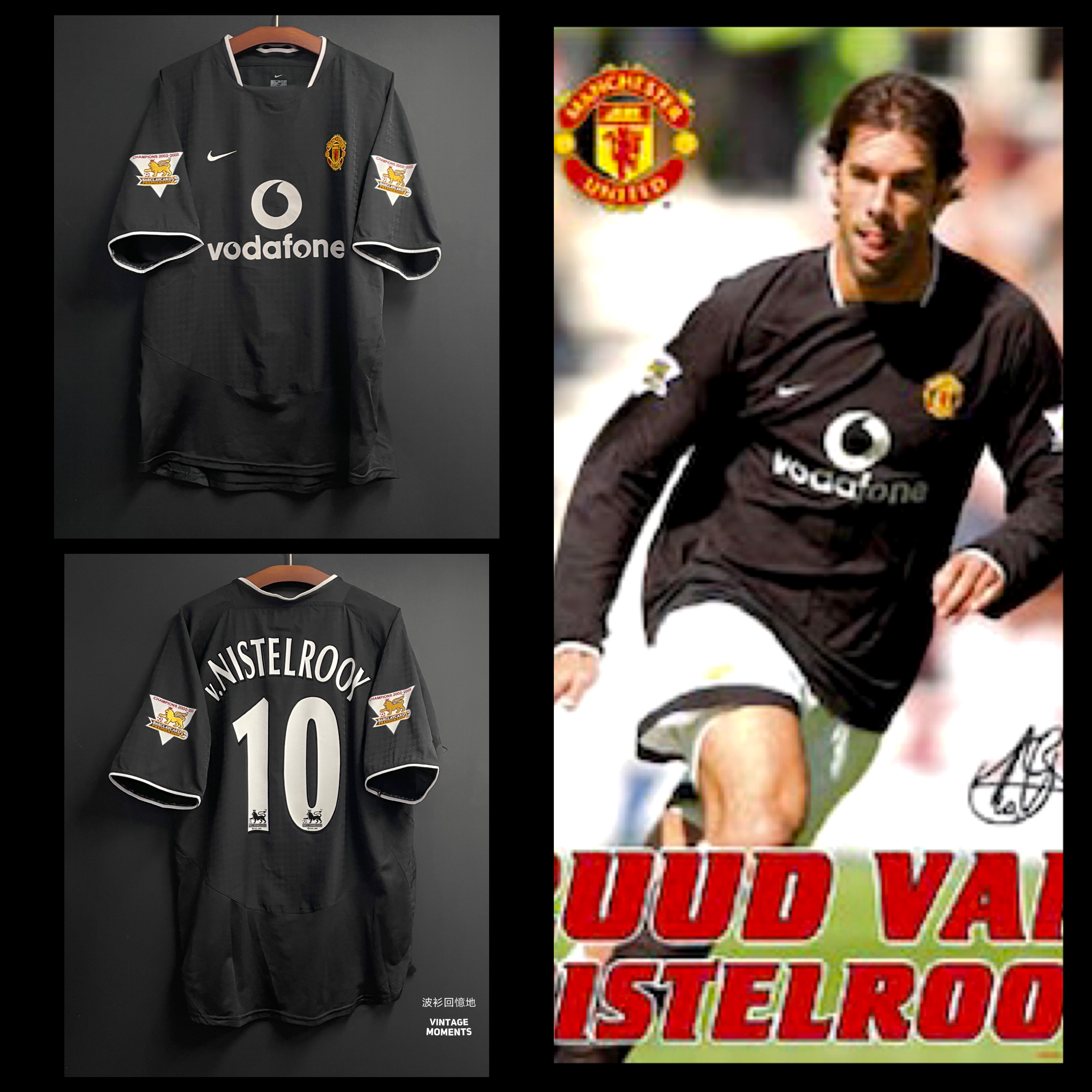 曼聯03/04客場 雲佬 MANCHESTER UNITED 2003-2004 AWAY FOOTBALL SHIRT NISTELROOY