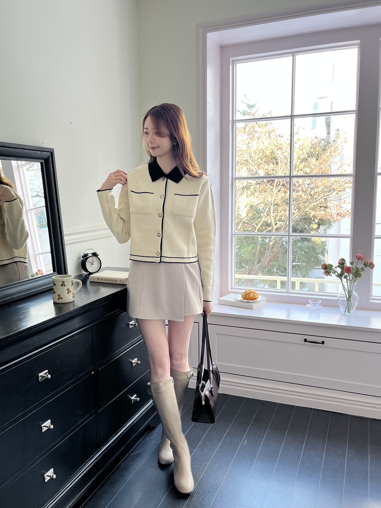 Front-Overlap Skorts (Mocha Beige)