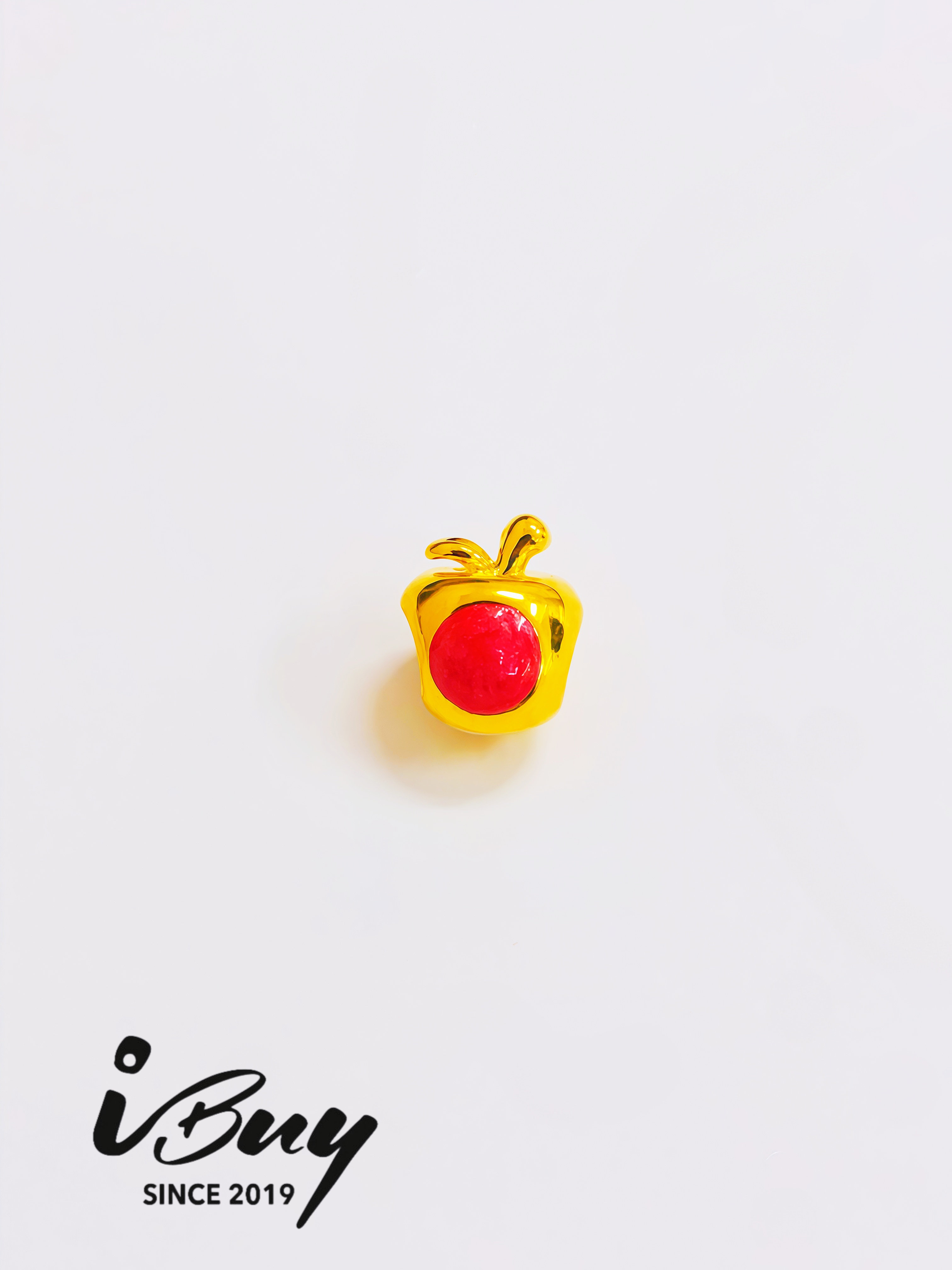 916 GOLD 3L APPLE CHARM BEAD 916 金 3L 苹果串咀