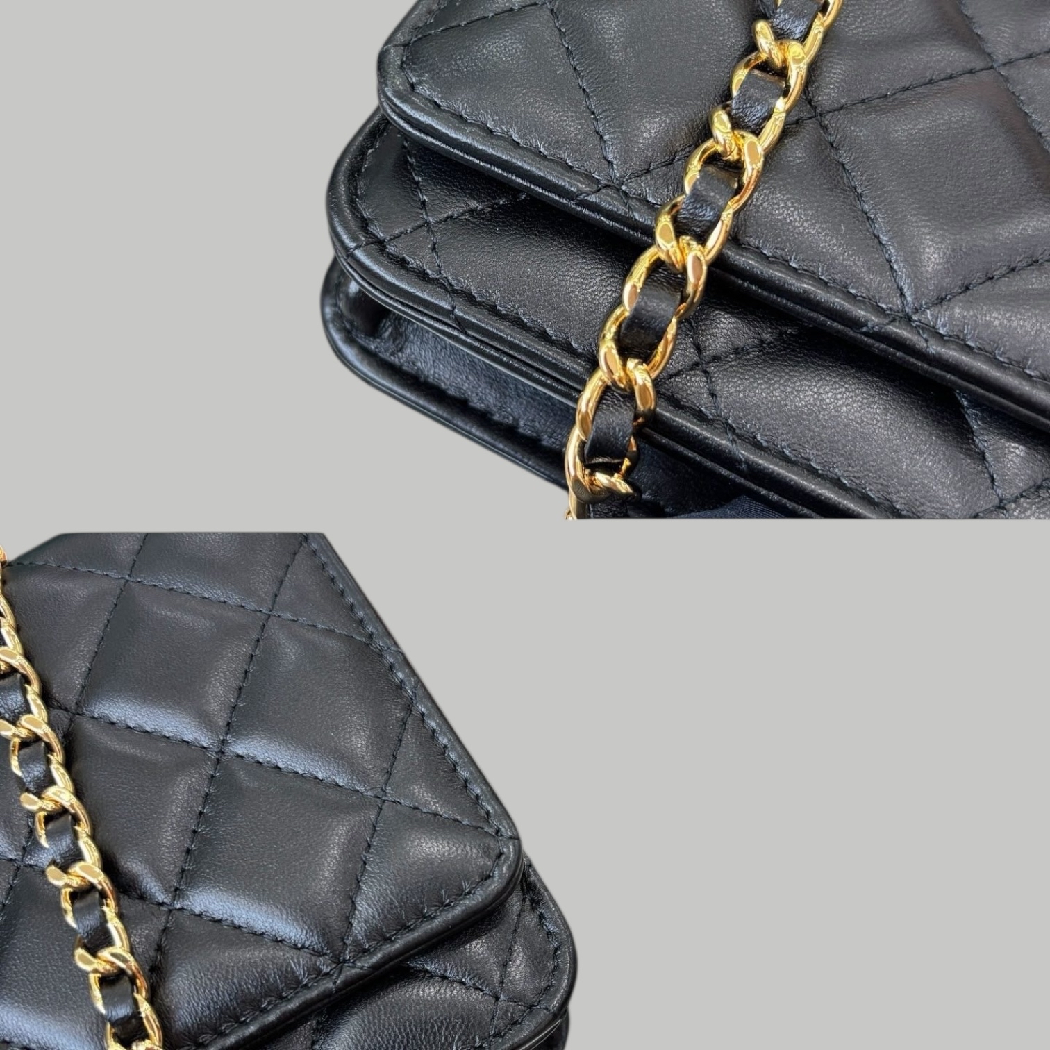 Chanel lambskin WOC羊皮金扣