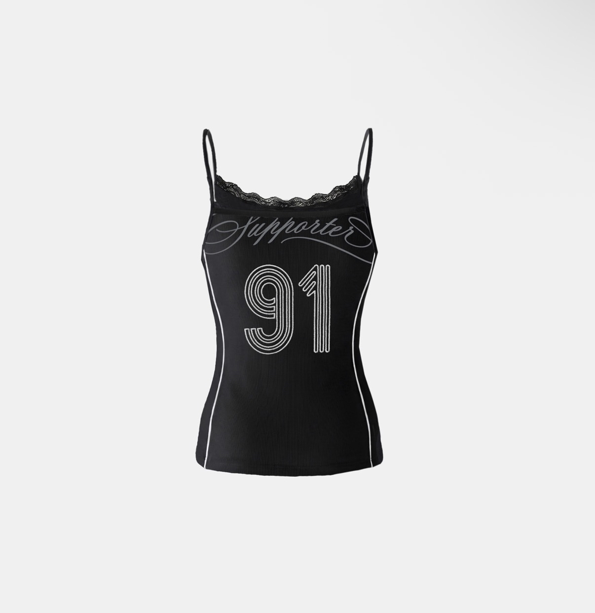 BADBLOOD新款[w-tnk26-036] 90’s Vintage Club Cami Tank - Black