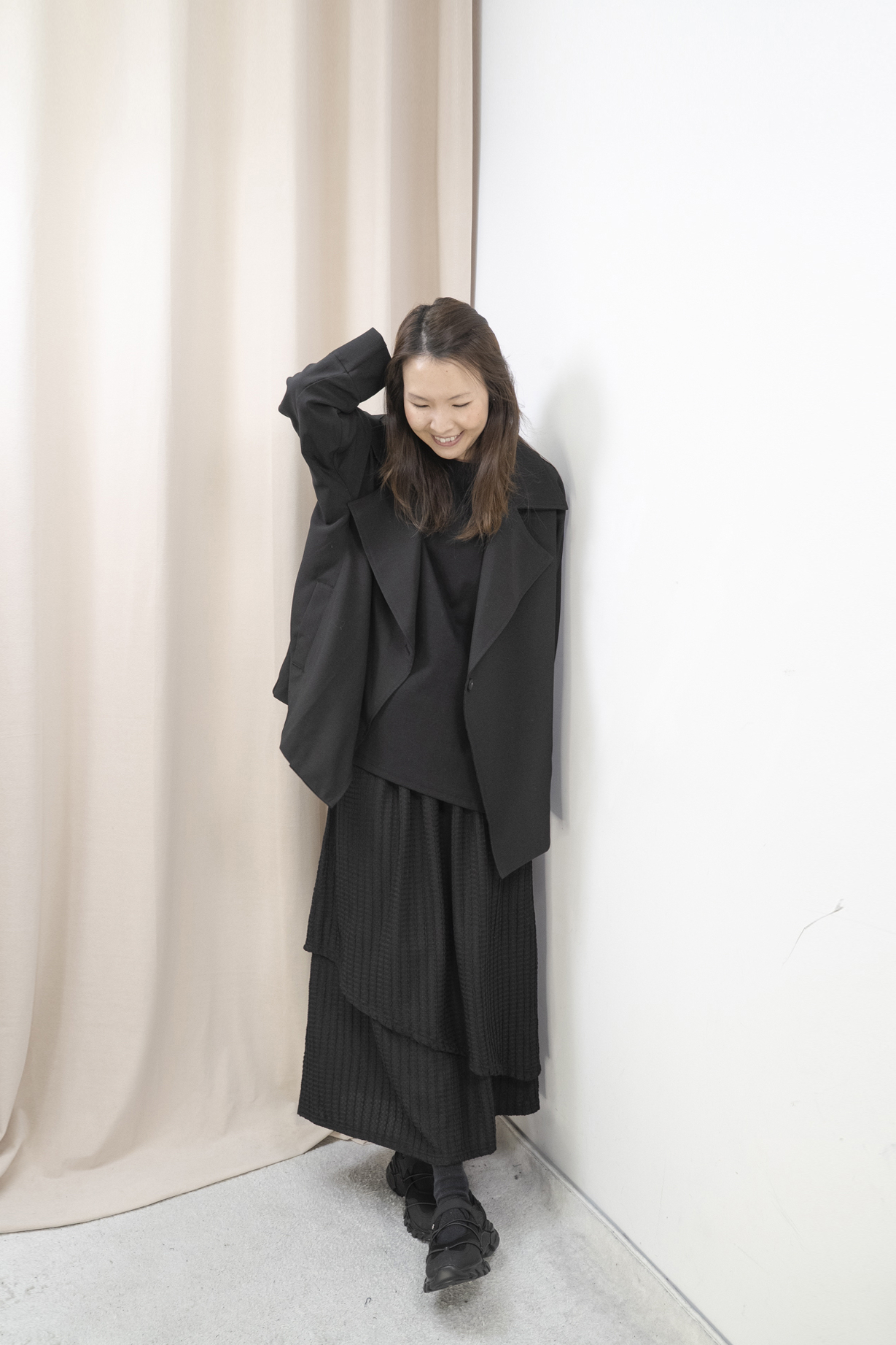 推薦！Smart Causal 必備大翻領西外（黑色）