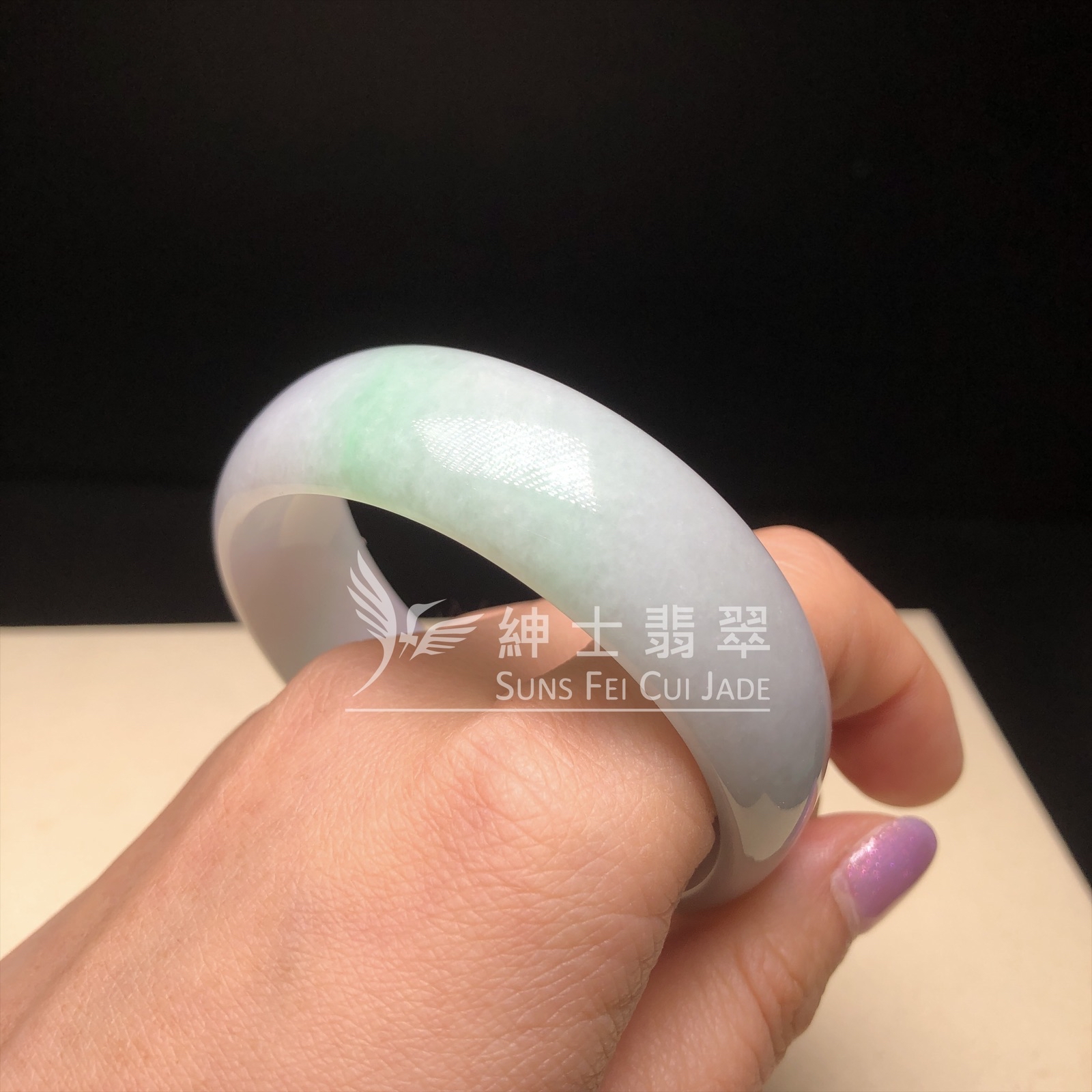 木那粉紫春彩貴妃鐲58mm  YM00278