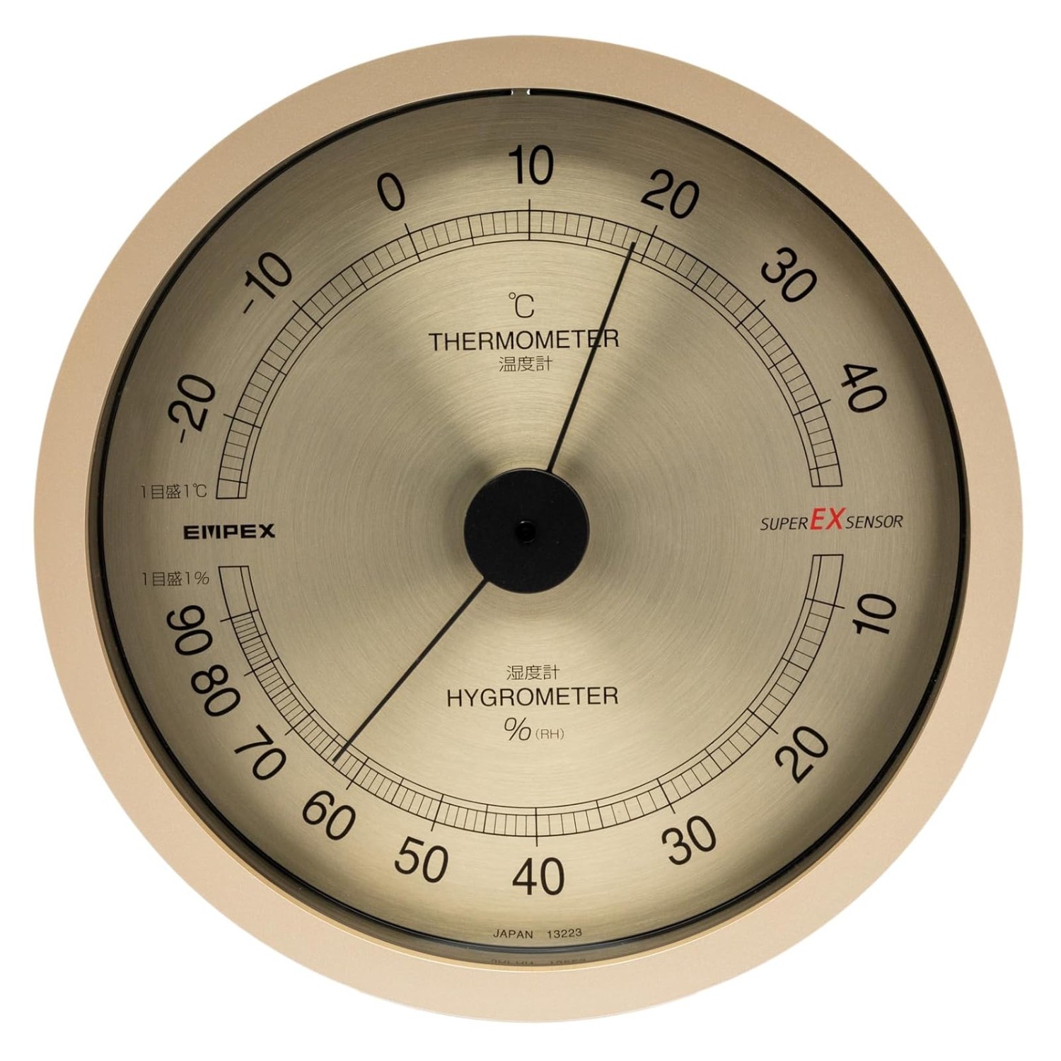 🔥🔥【日本製《EXPEX》Super EX高品質溫濕度計（香檳金）】