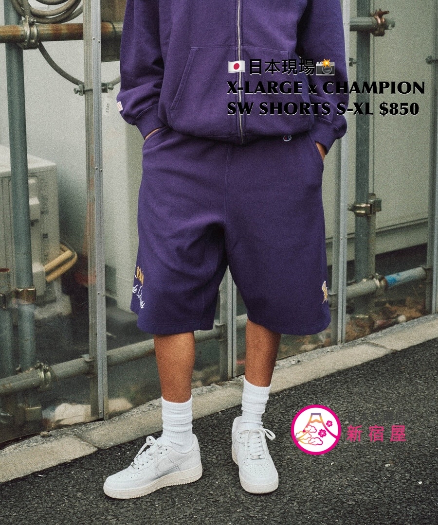 X-LARGE x CHAMPION SWEAT SHORTS