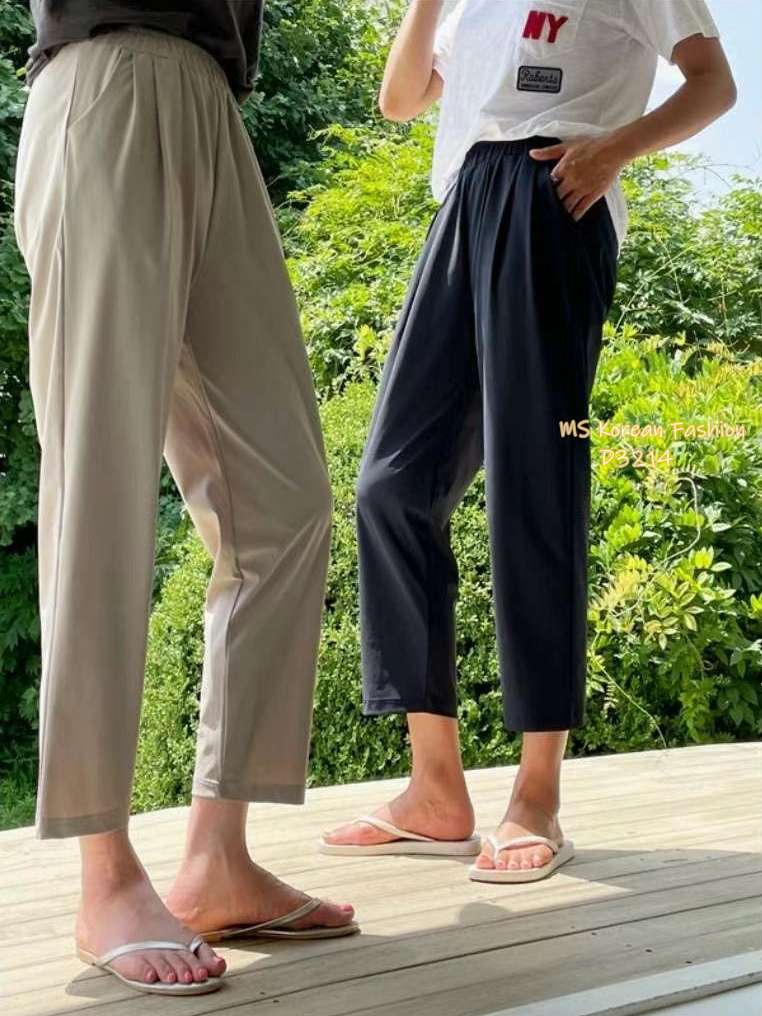 D3214 韓國🇰🇷冰涼料休閒褲