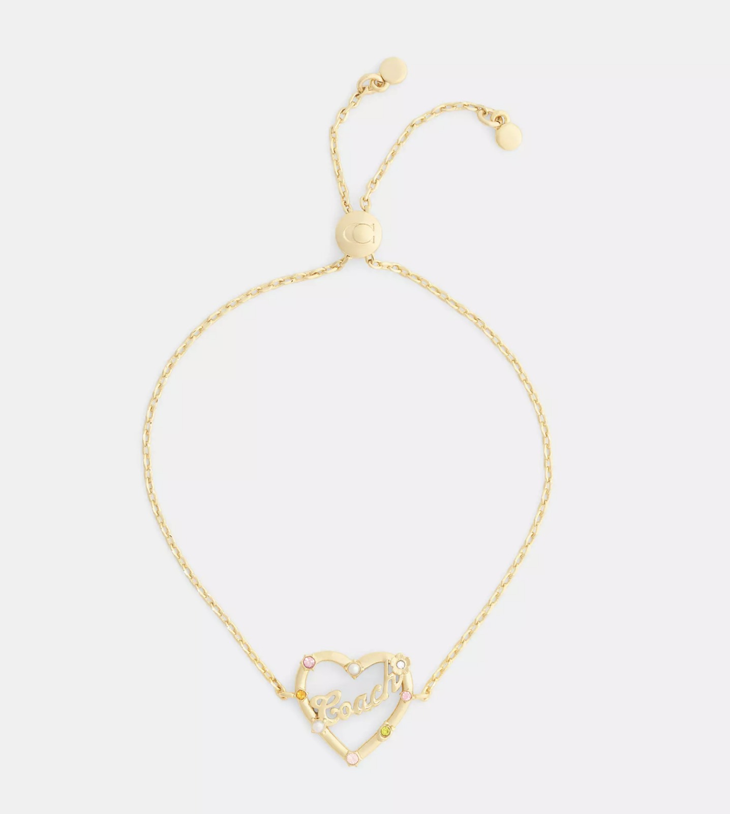 COACH Script Heart Slider Bracelet