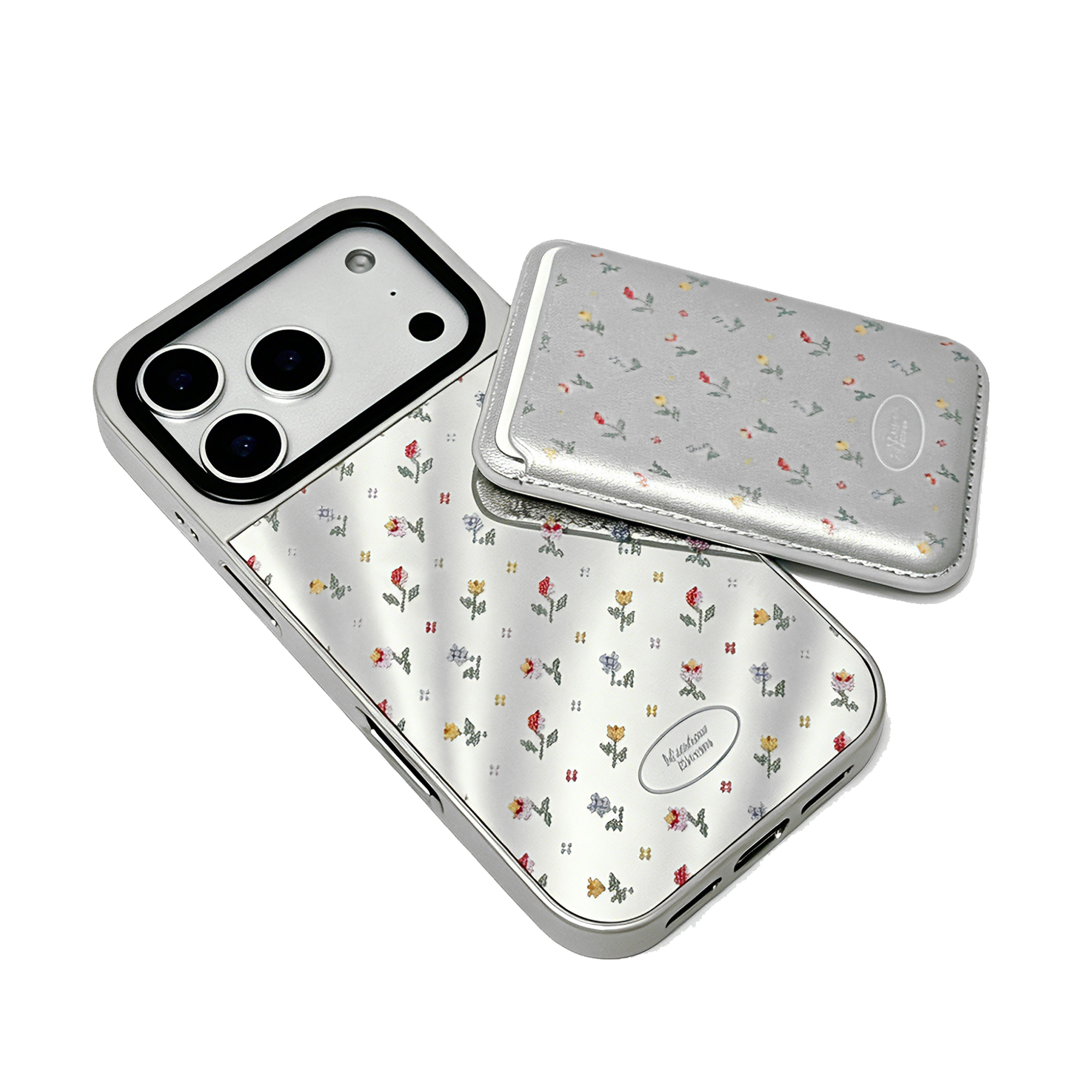 【Pixel FlowerBox VOL.48】銀框鏡面面MagSafe iPhone Case＋MagSafe卡套