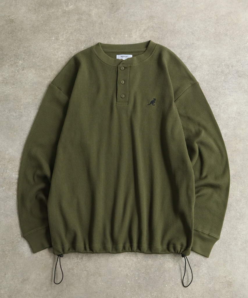 Kangol （男/女）可束腰窩夫餅麵料長袖Tee